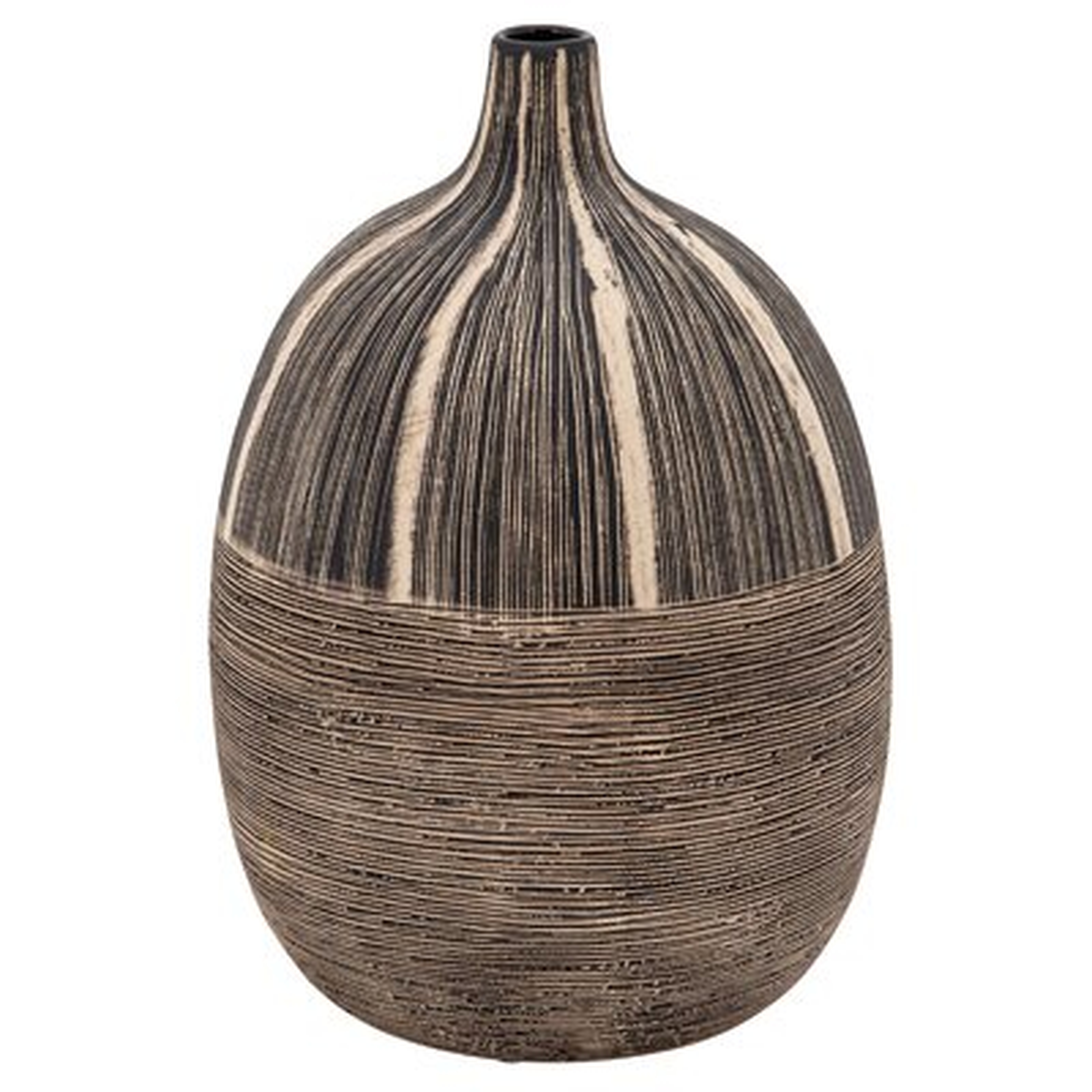 Verga Brown Indoor / Outdoor Ceramic Table Vase - Wayfair