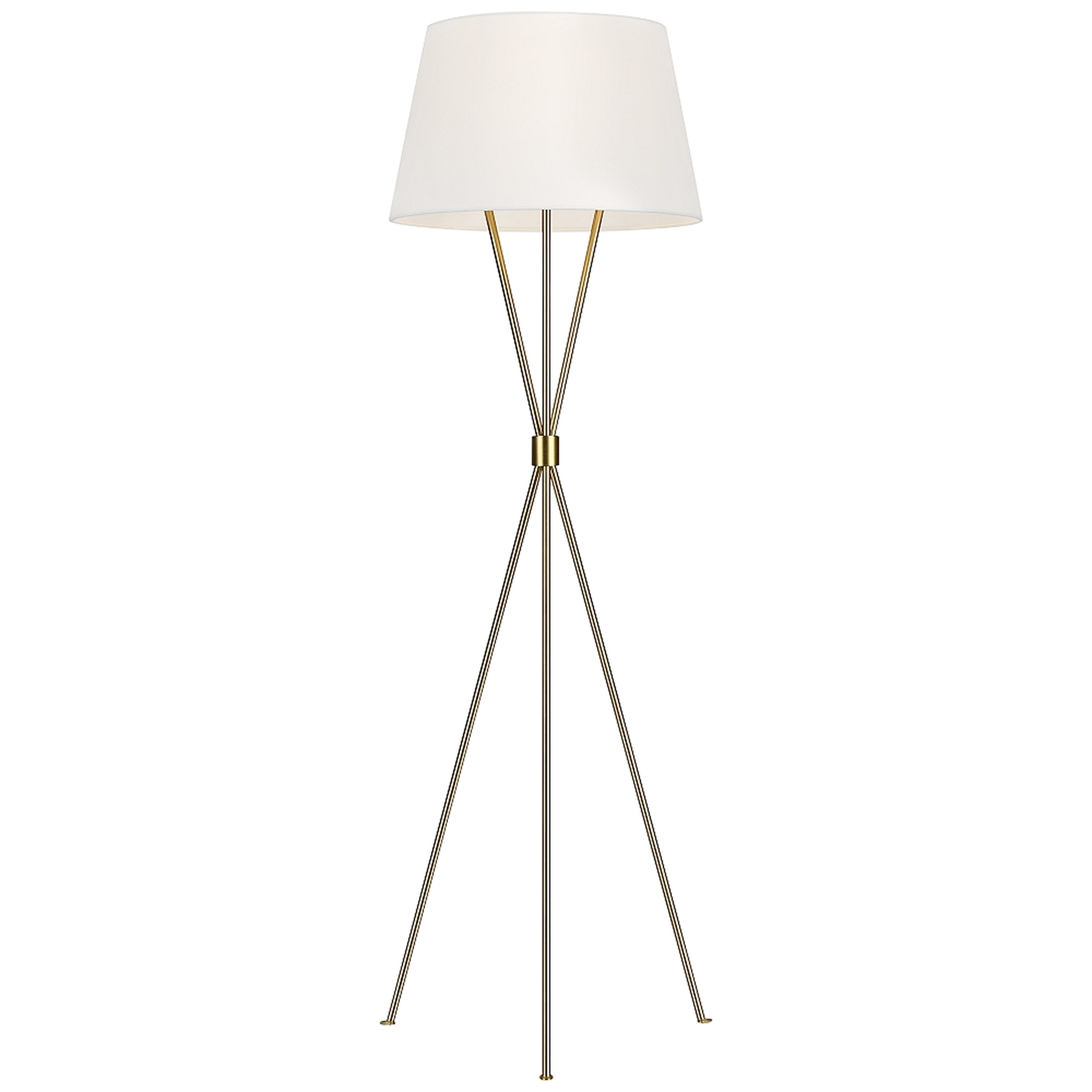 Penny Burnished Brass LED Floor Lamp - Style # 97E86 - Lamps Plus