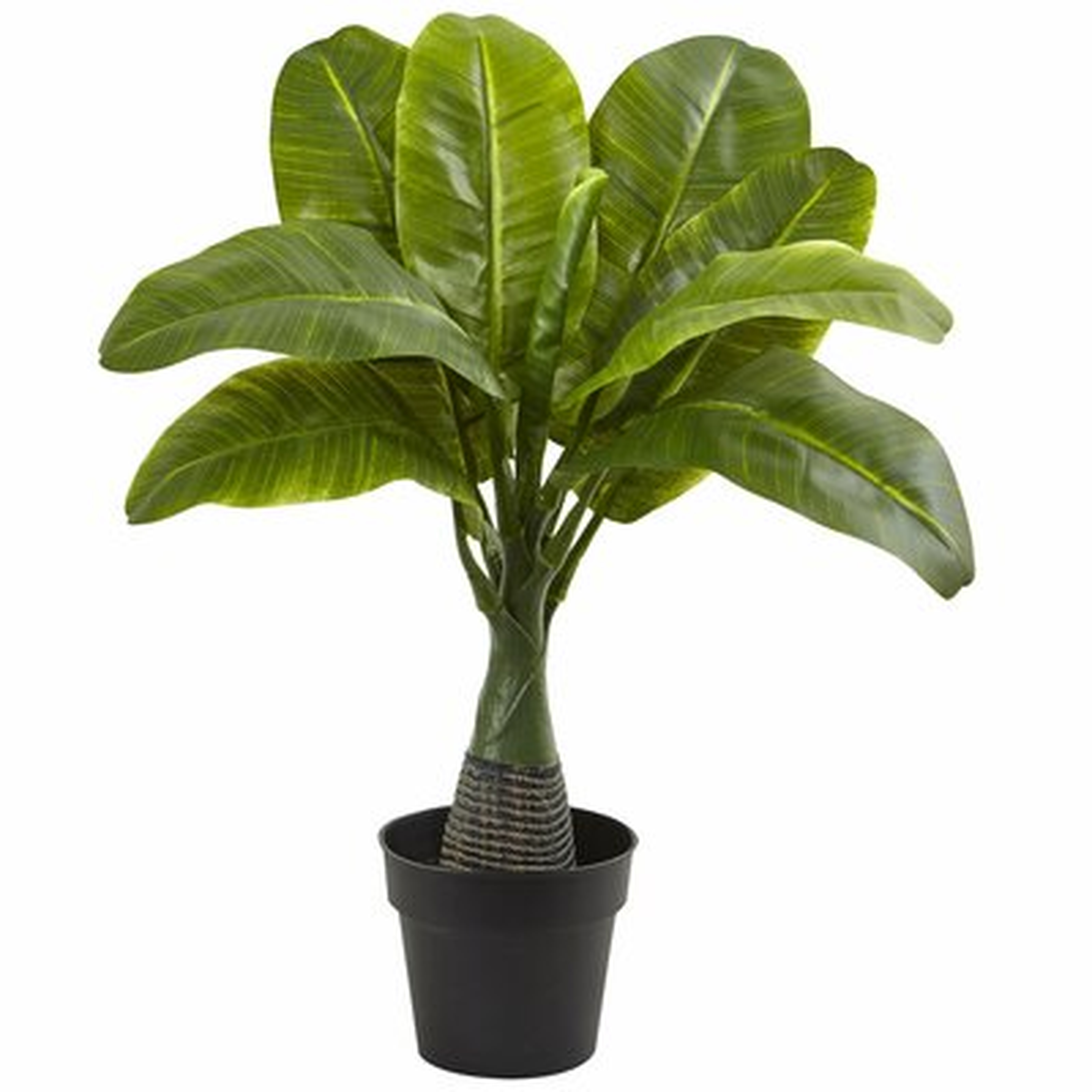 12.75" Artificial Banana Leaf Plant in Pot Liner - Wayfair