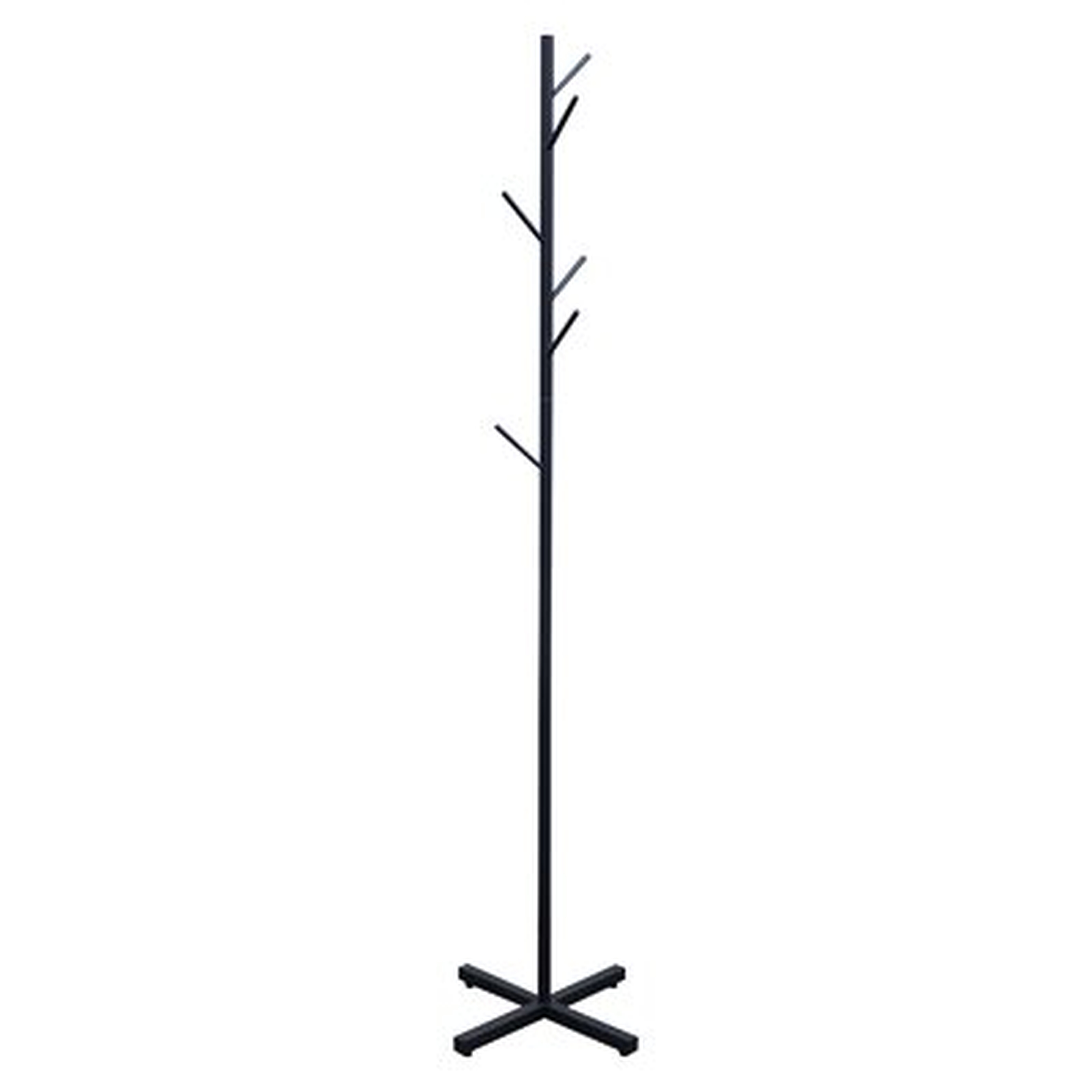 66.92"H 7 Hooks Classic Tree-Shaped Branch Coat Rack Hat Hanger Free Standing Entryway Organizer (Black) - Wayfair