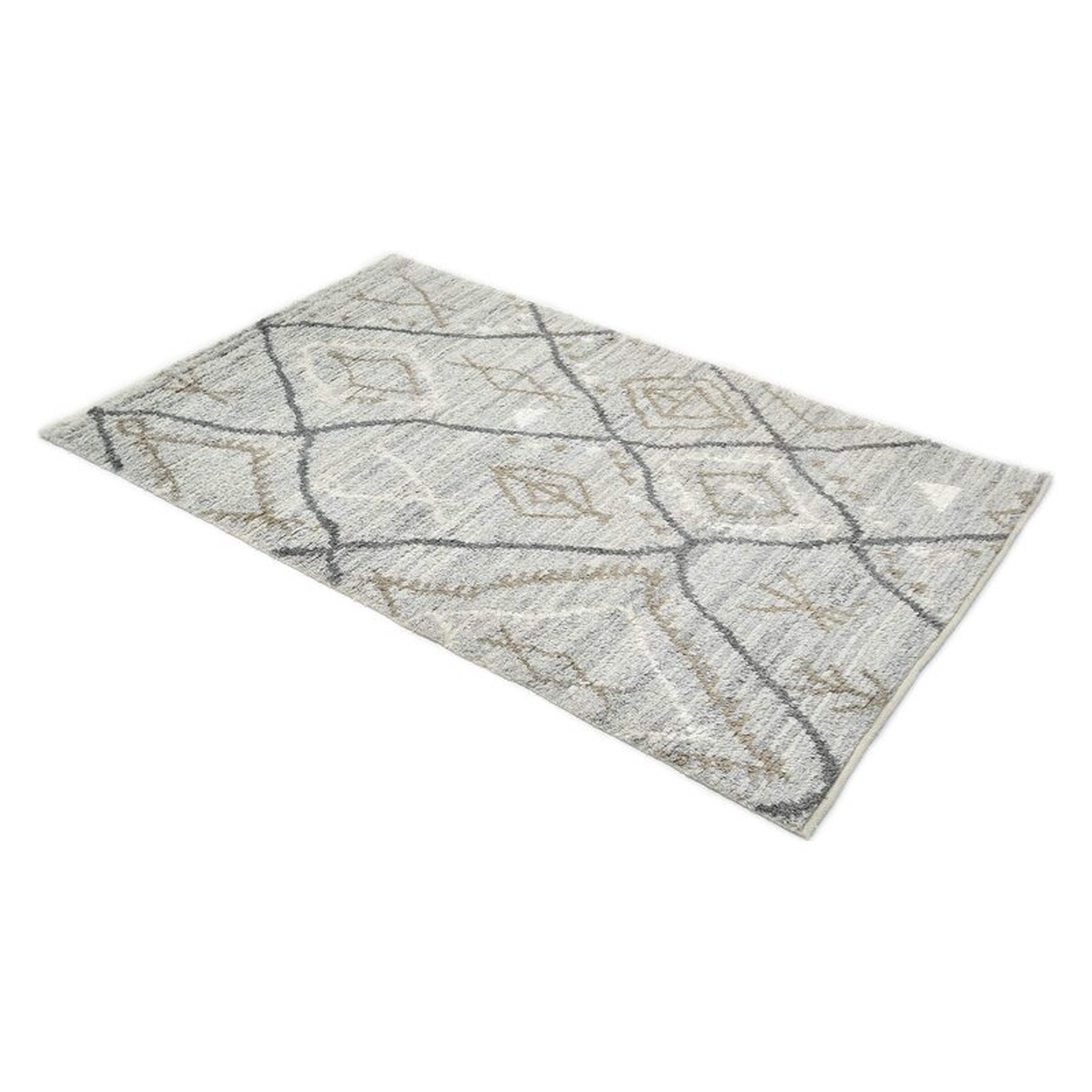 Solo Rugs Clover Abstract Hand Knotted Gray/Brown/Black Area Rug Rug Size: Rectangle 8' x 10' - Perigold