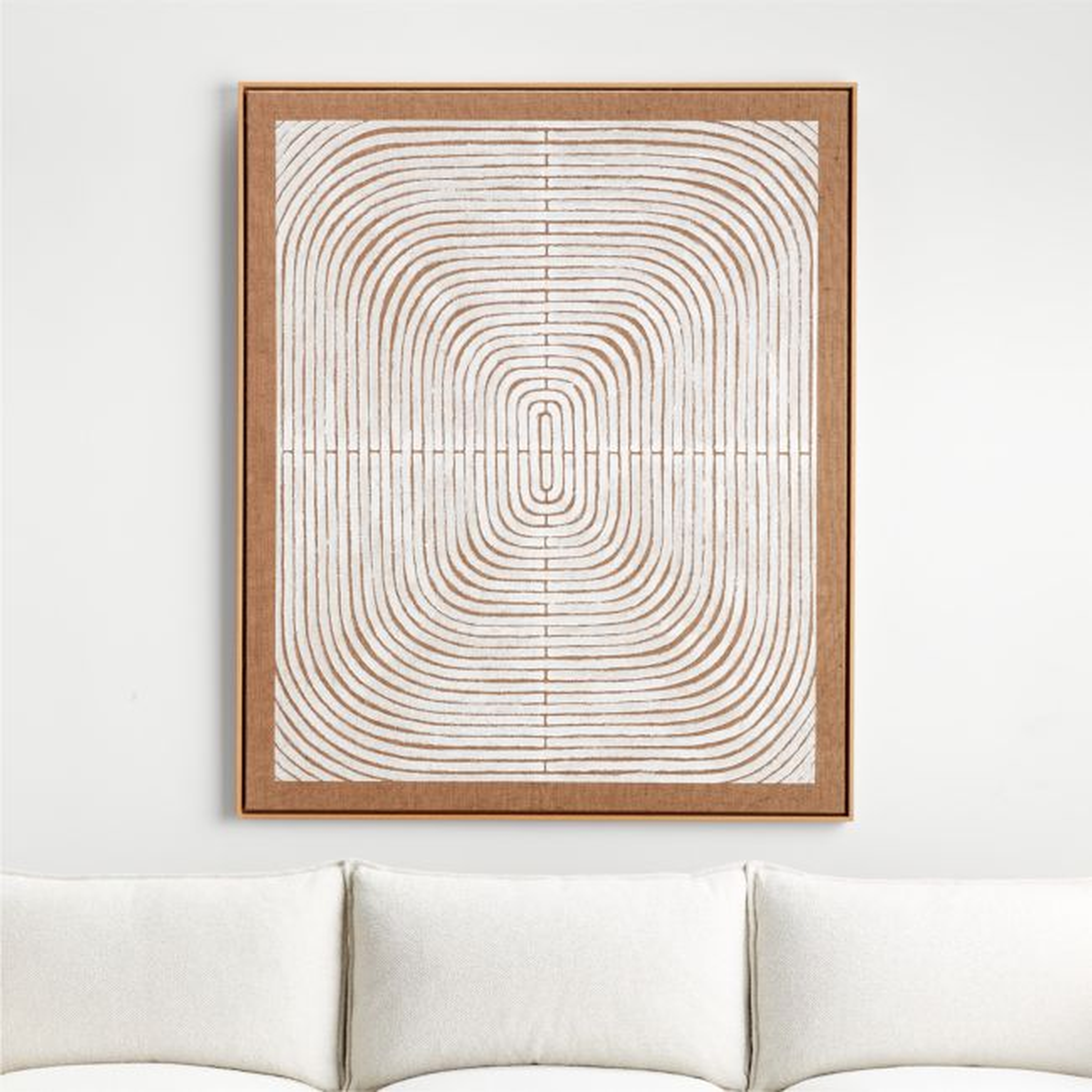 Wave in White III, 61.5" x 51.5" - Crate and Barrel