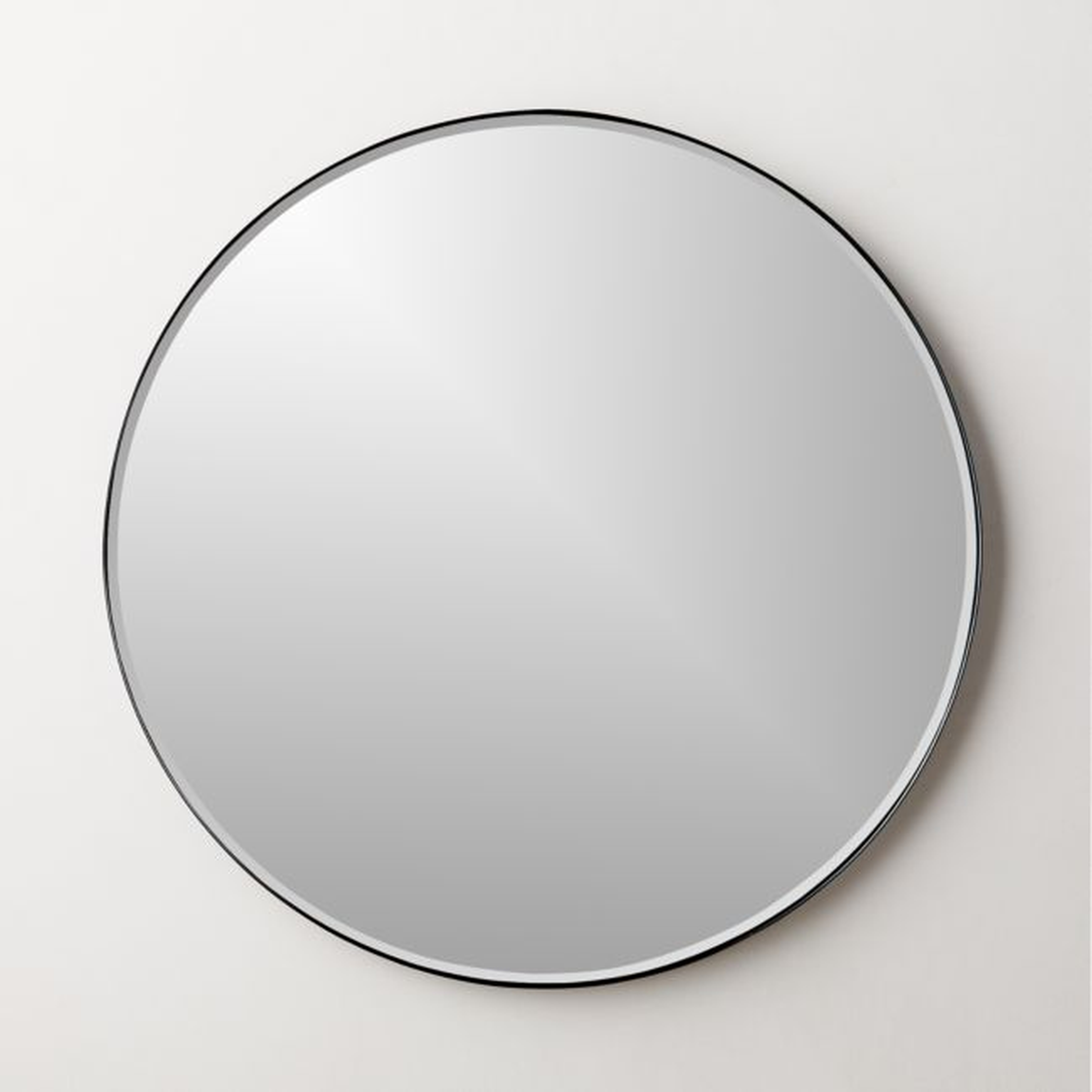 Graduate Beveled Black Round Wall Mirror 36" - CB2