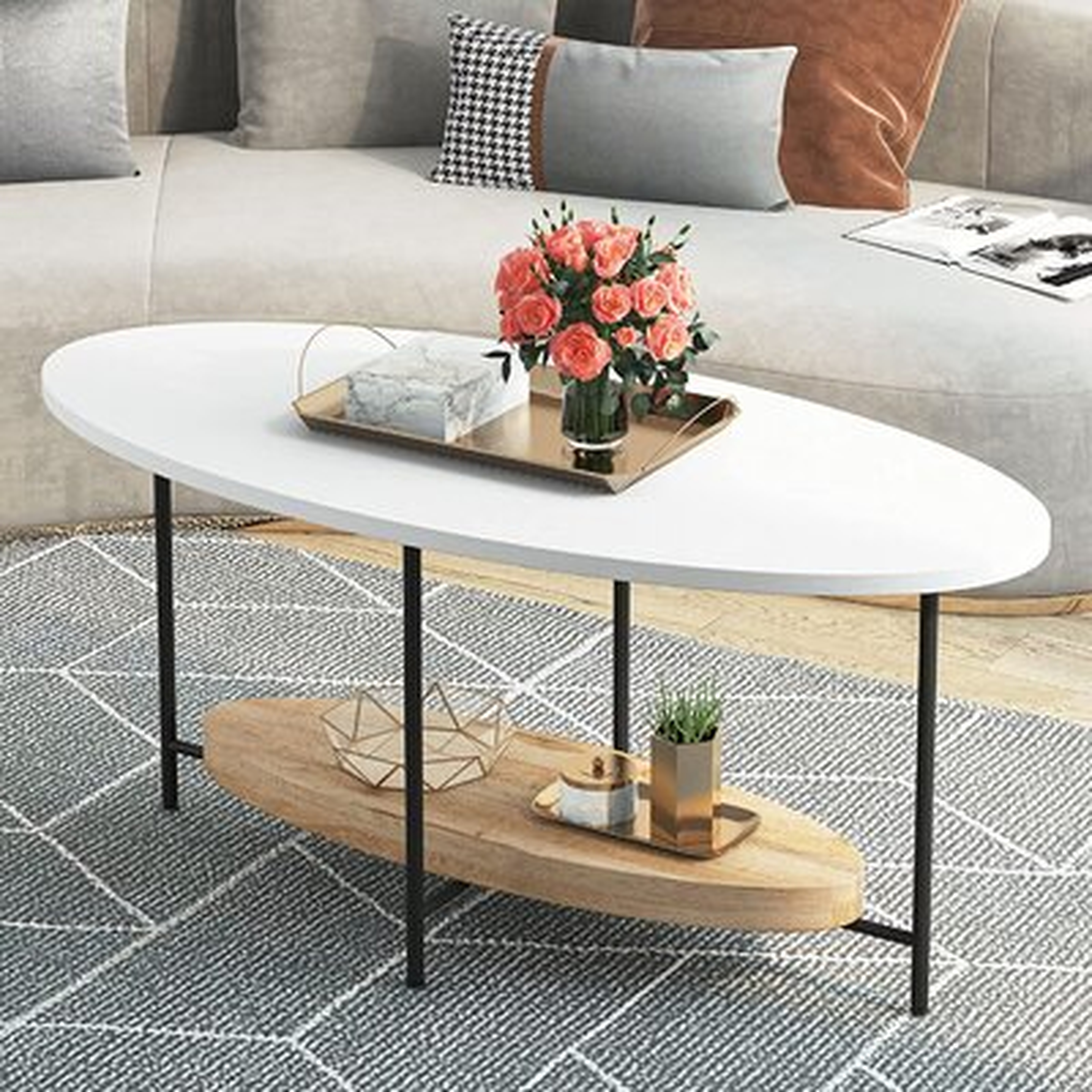 Two Tier Oval Coffee Table - Wayfair