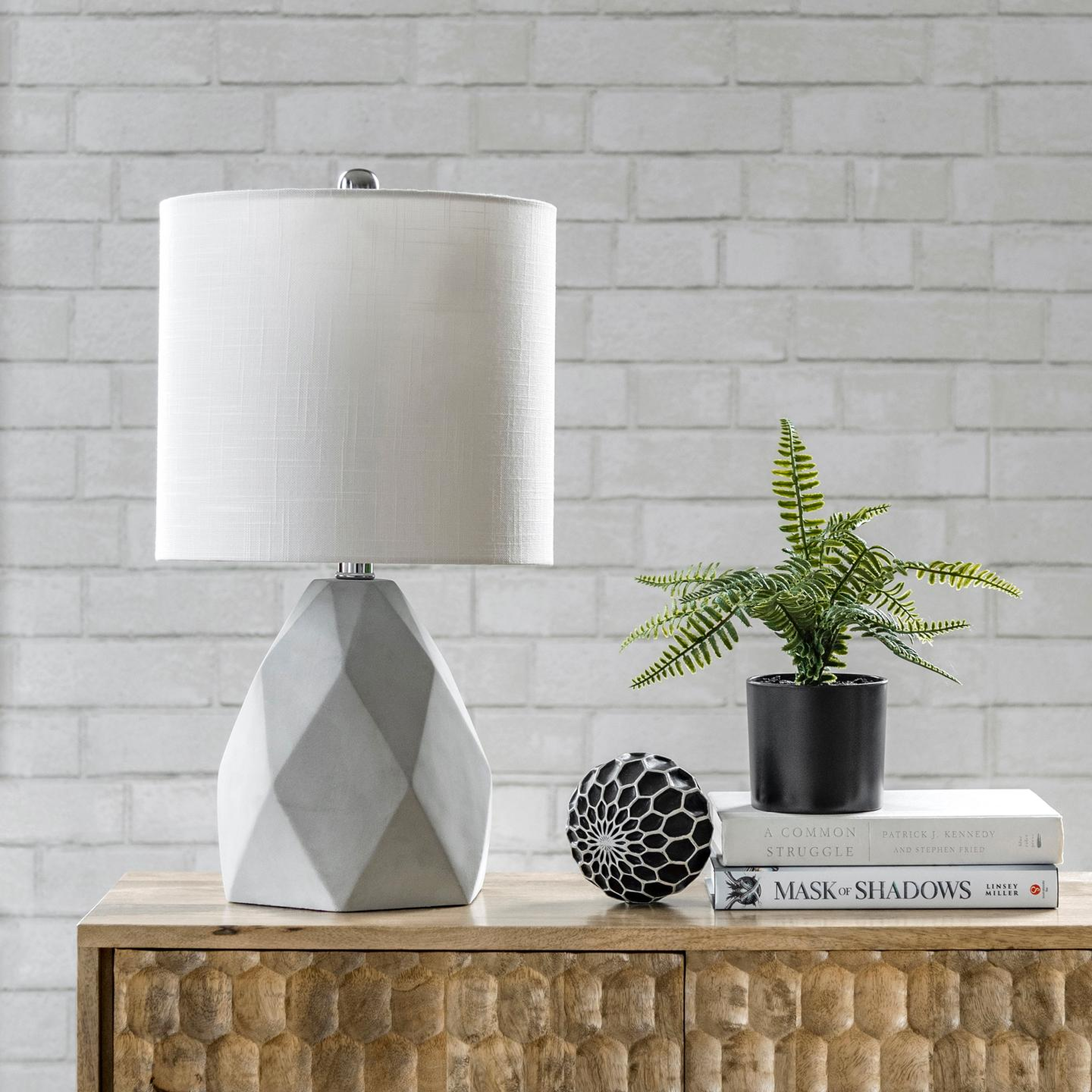 Ithaca 21" Cement Table Lamp - Loom 23