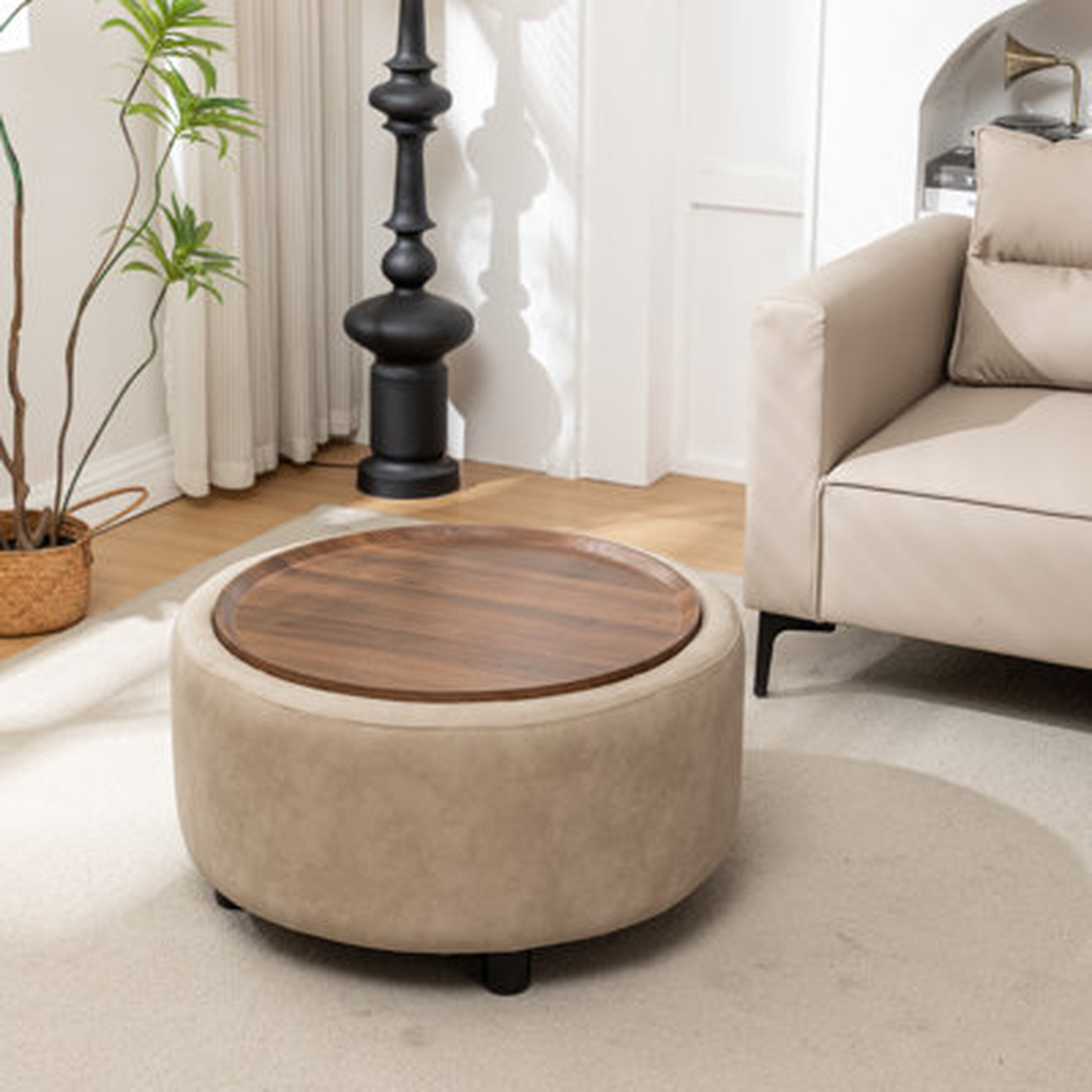 Bryonie Round Cocktail Ottoman with Storage - Wayfair