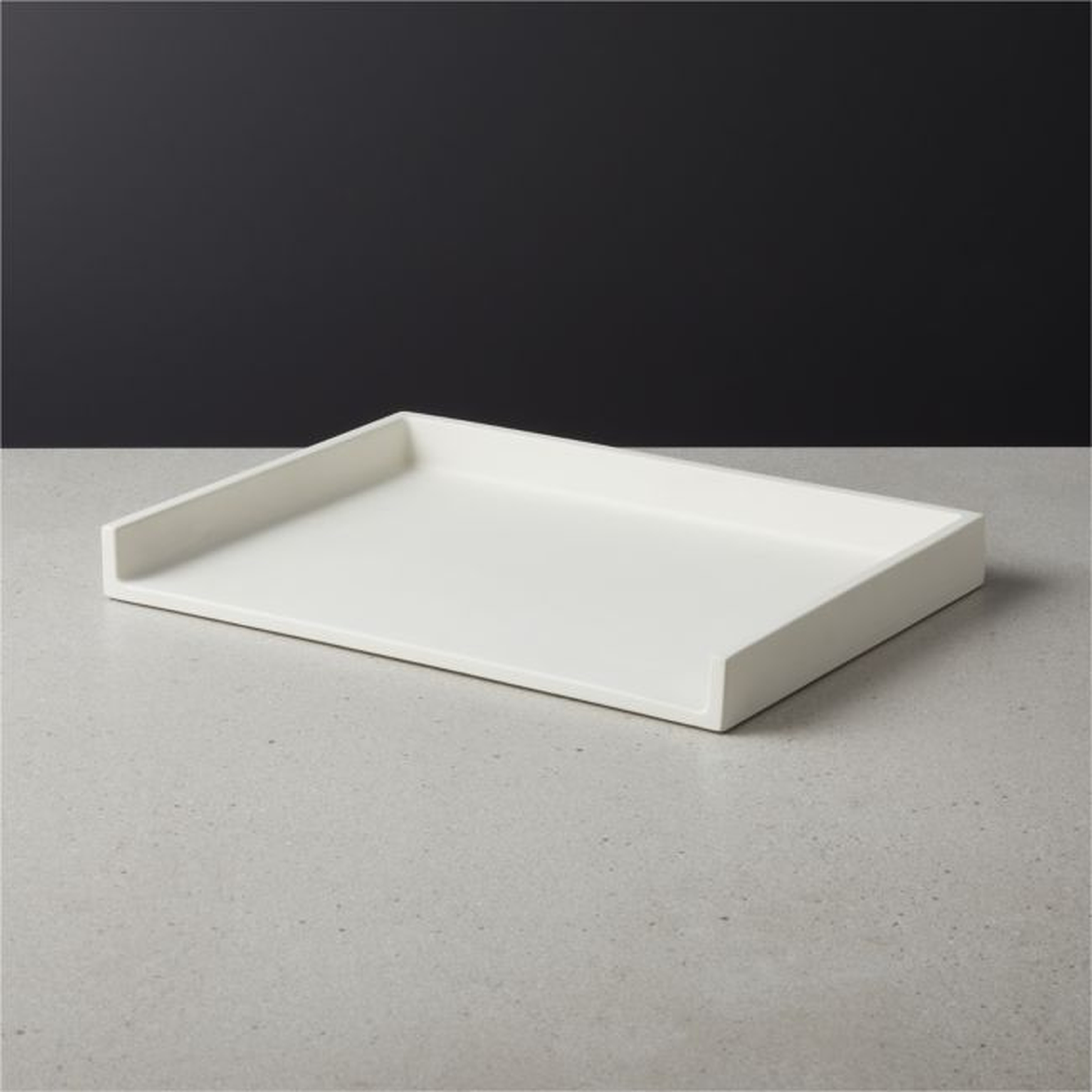 Cement White Letter Tray - CB2