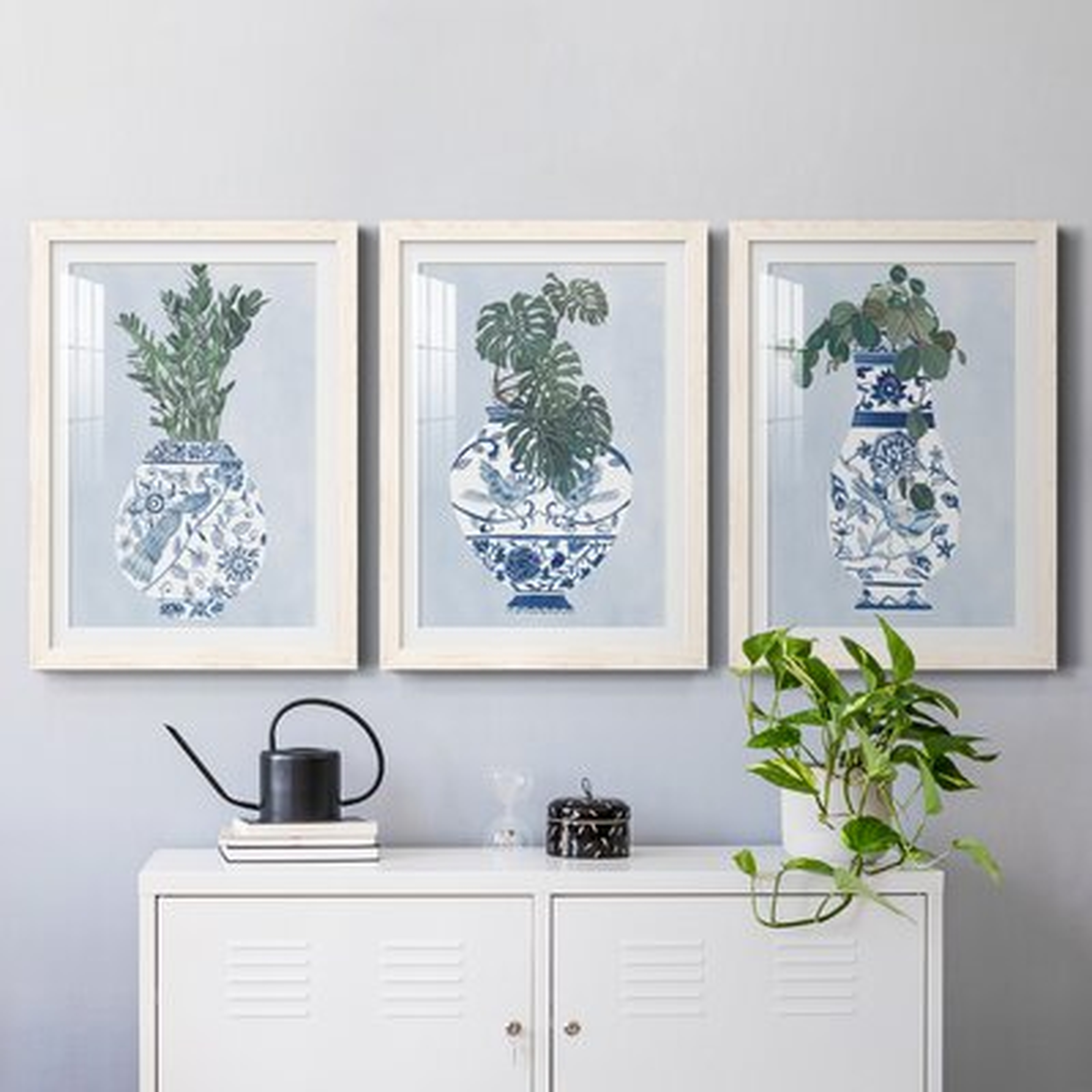 Moonlight Vase I Premium Framed Matte - Ready To Hang - Wayfair