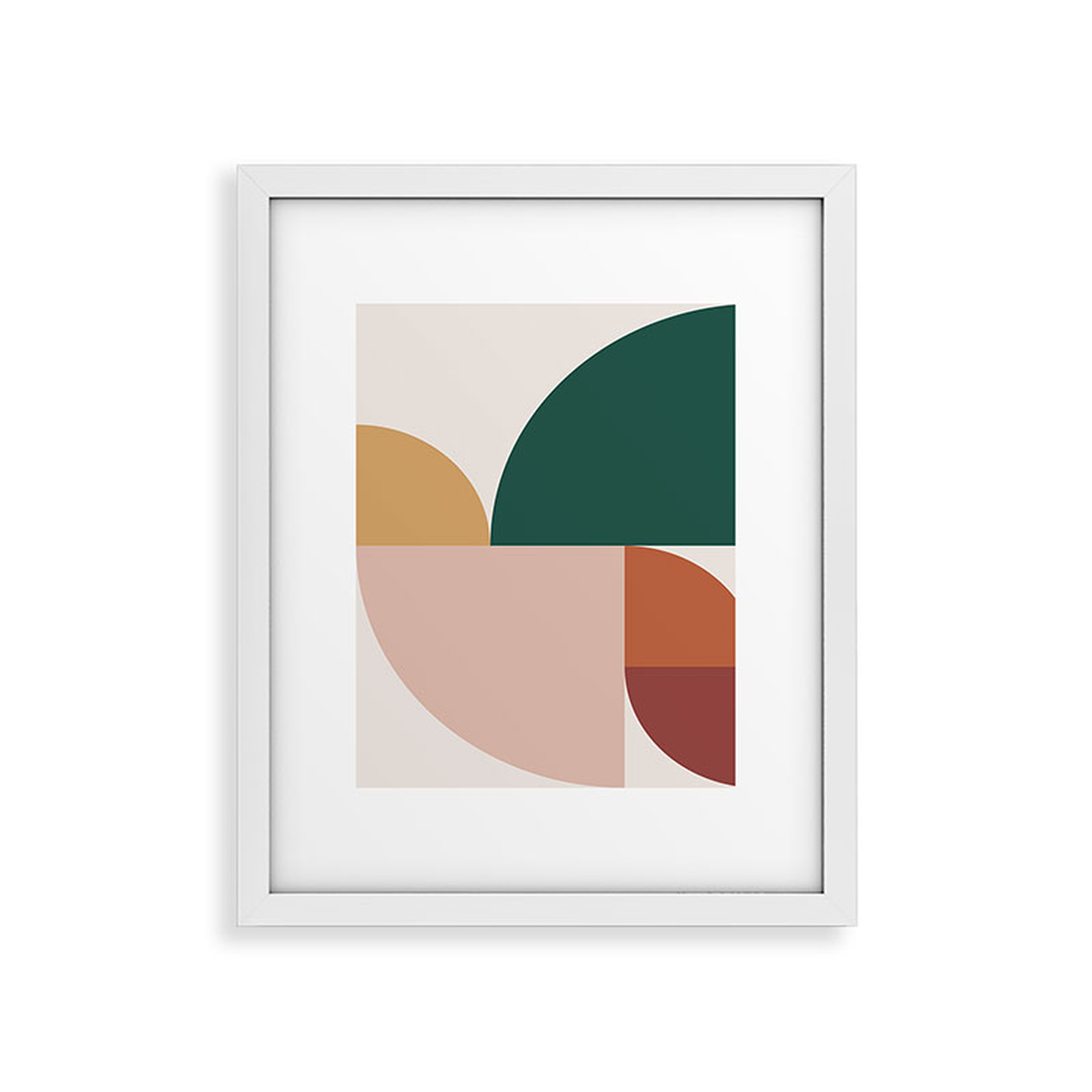 Abstract Geometric 11 by The Old Art Studio - Framed Art Print Modern White 11" x 14" - Wander Print Co.
