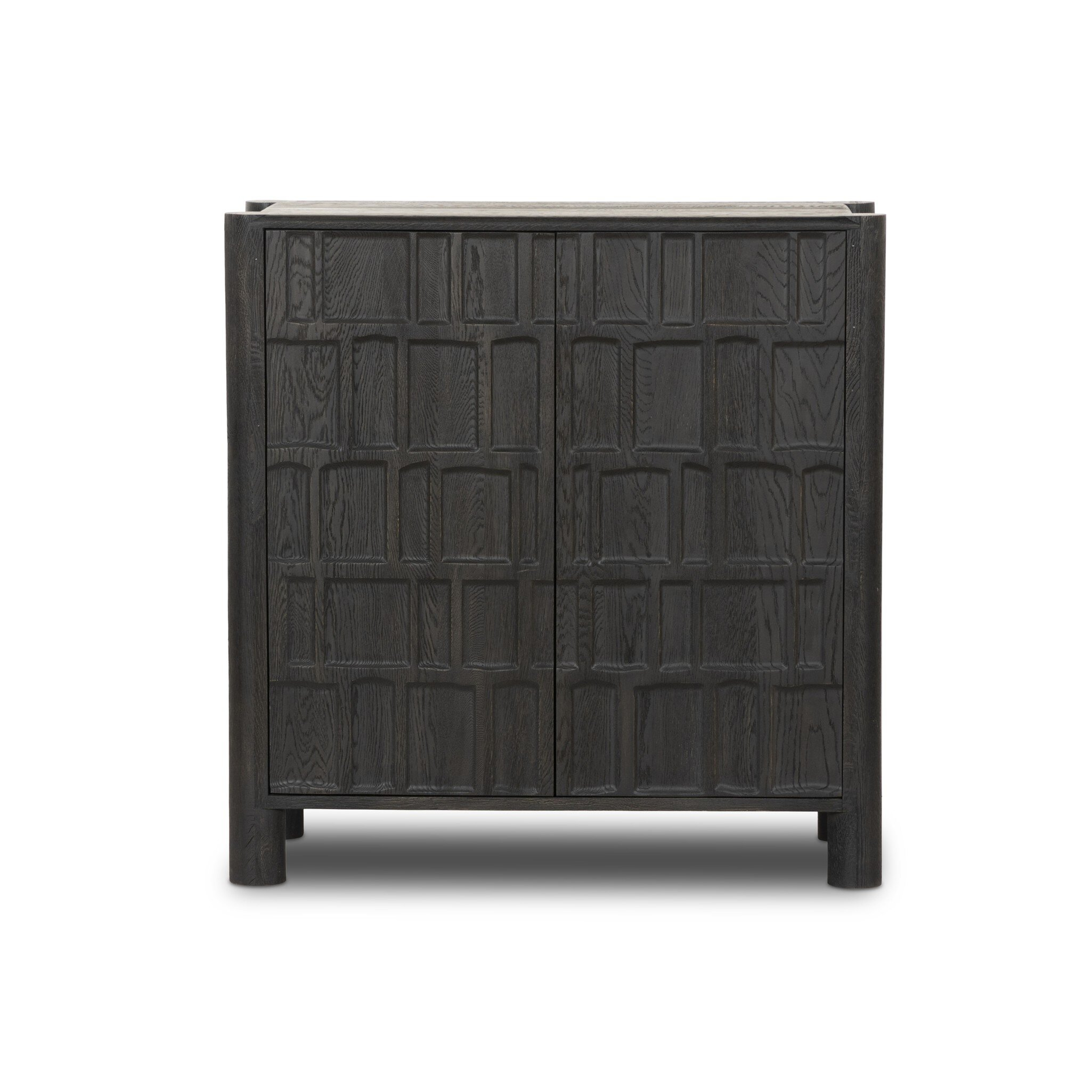 Ezri Bar Cabinet - Black Oak - Four Hands