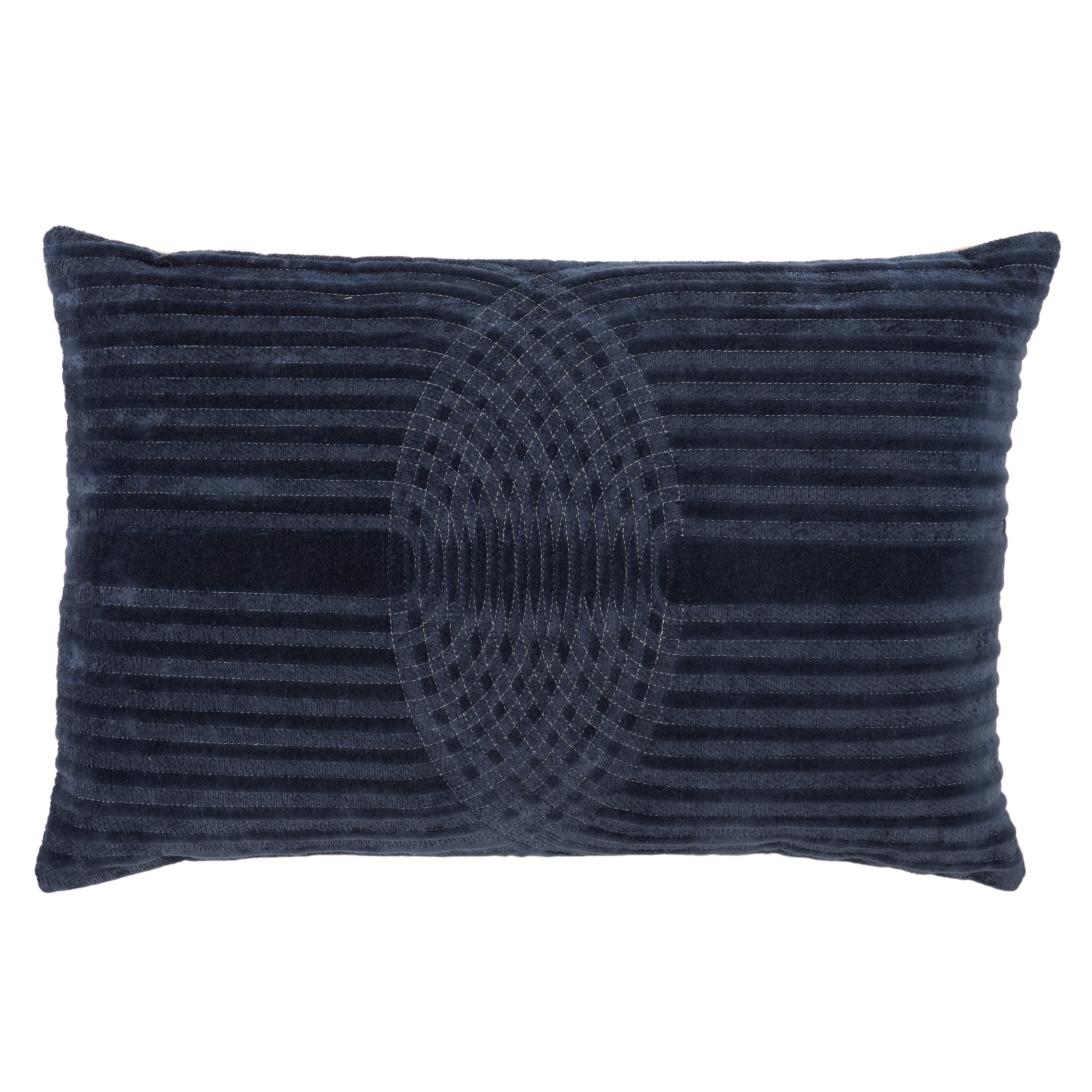 Design (US) Navy 16"X24" Pillow - Jaipur Living