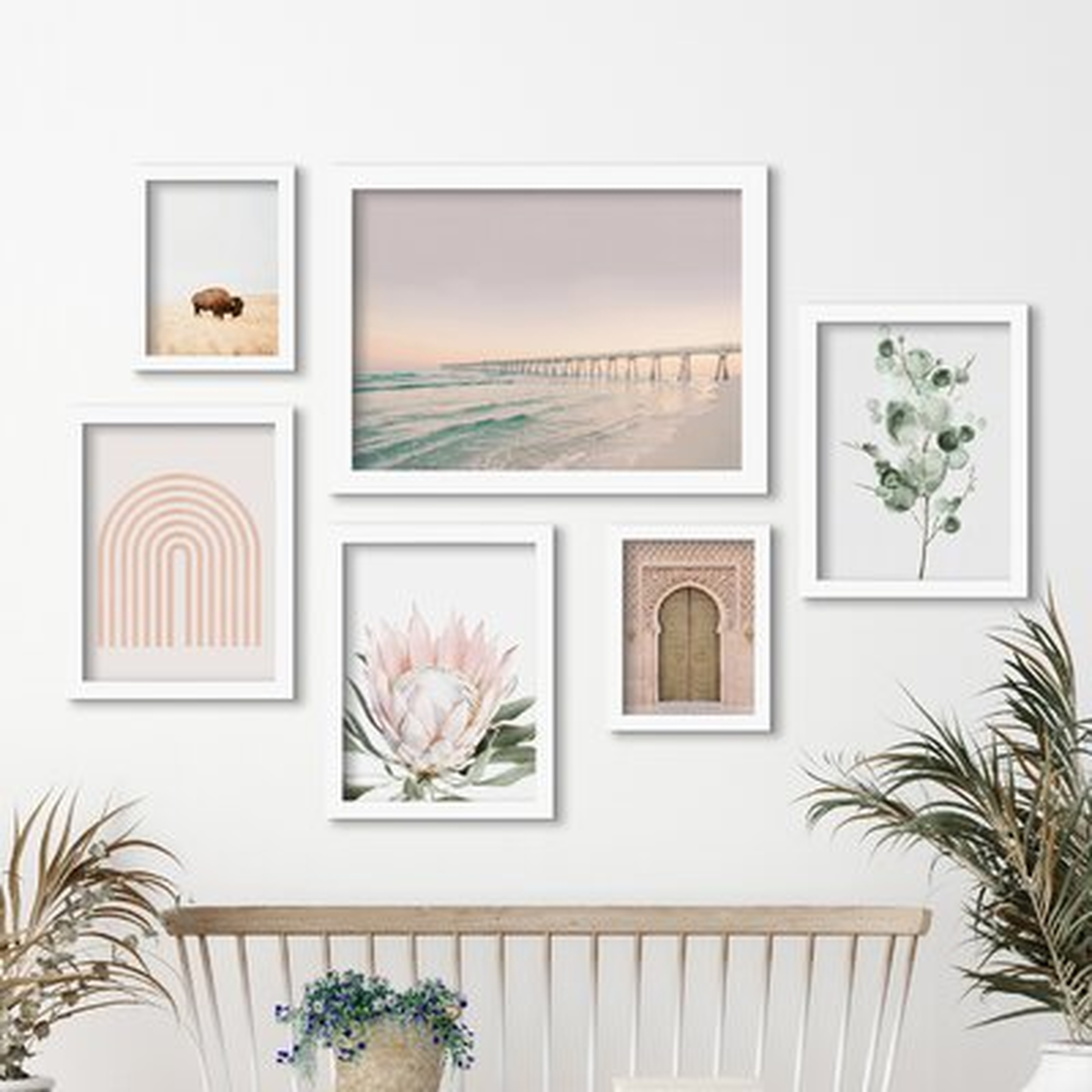 Beach Boardwalk by Sisi and Seb - 6 Piece Picture Frame Print Set on Paper - Wayfair