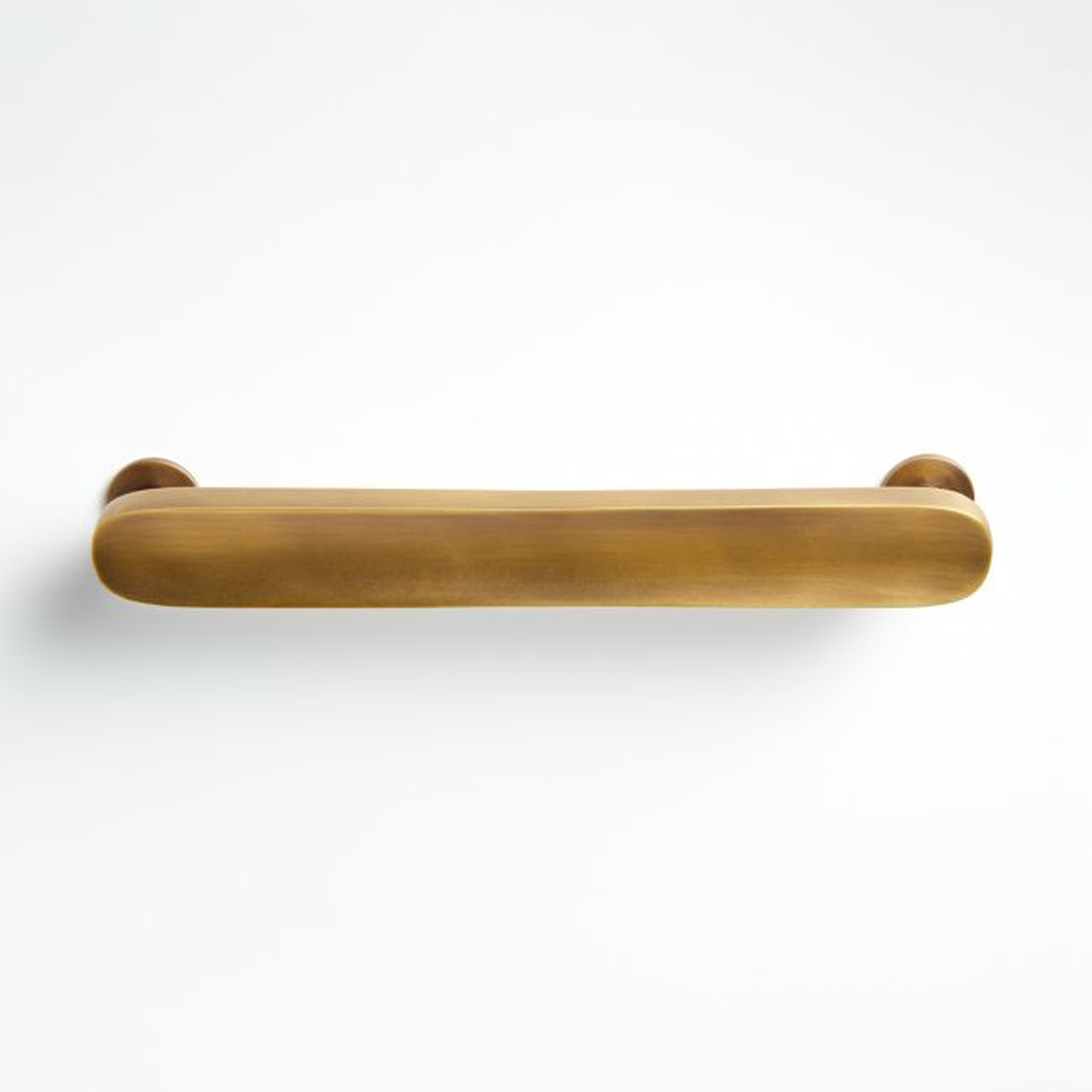 Oval 6" Antique Brass Bar Pull - Crate and Barrel