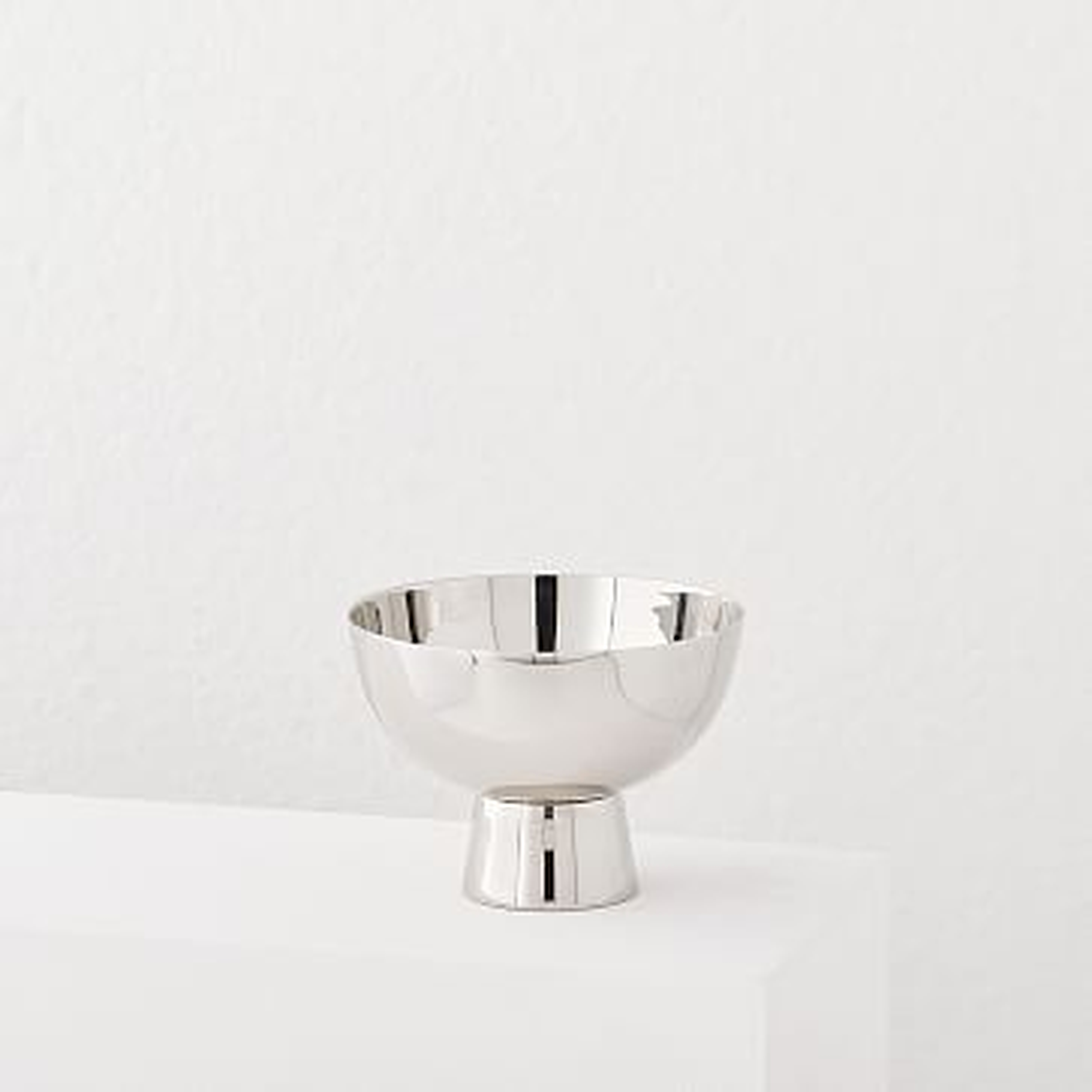 Pure Foundations Vase, Nickel, Small Footed - West Elm