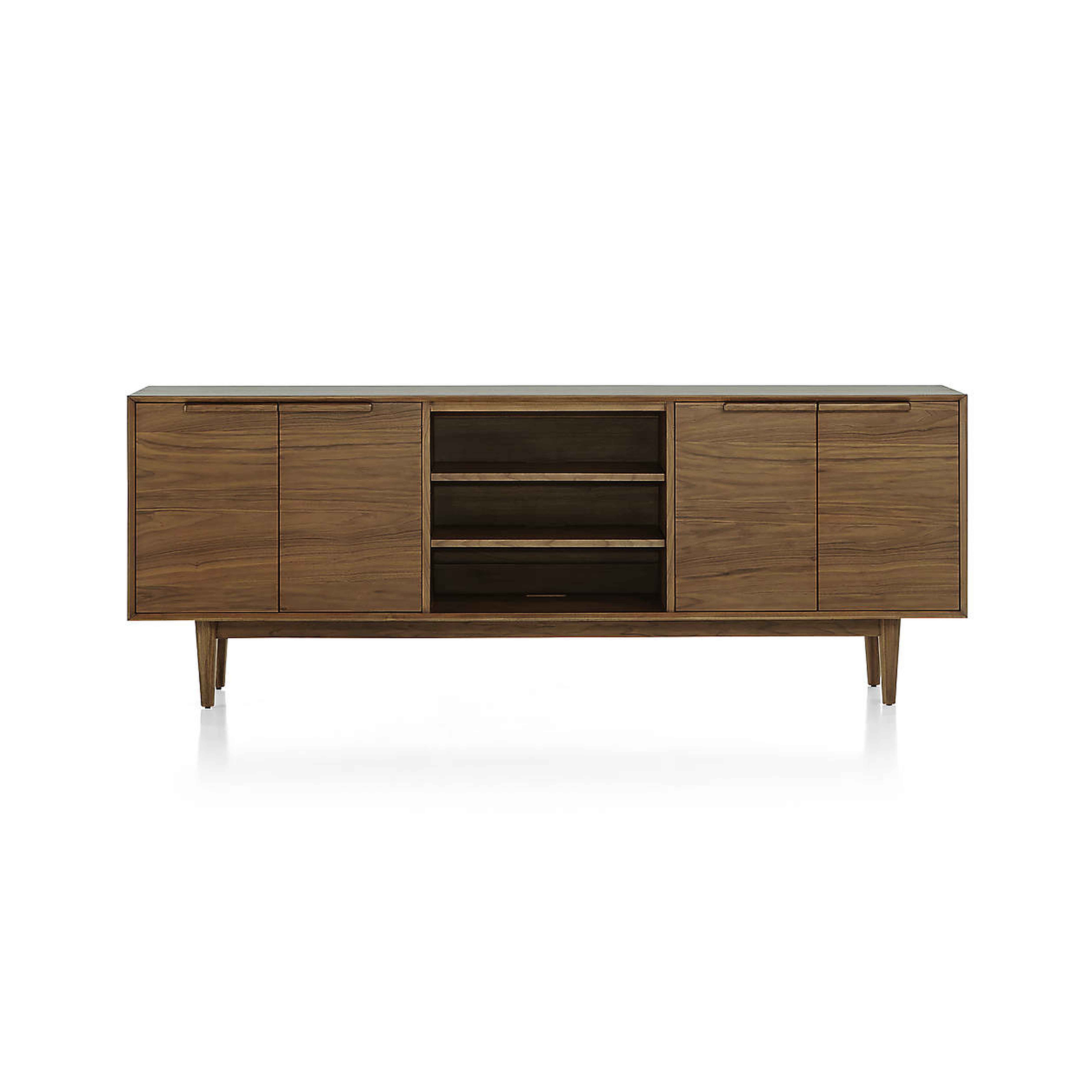 Tate Media Console, Walnut, 80" Backordered - Crate and Barrel