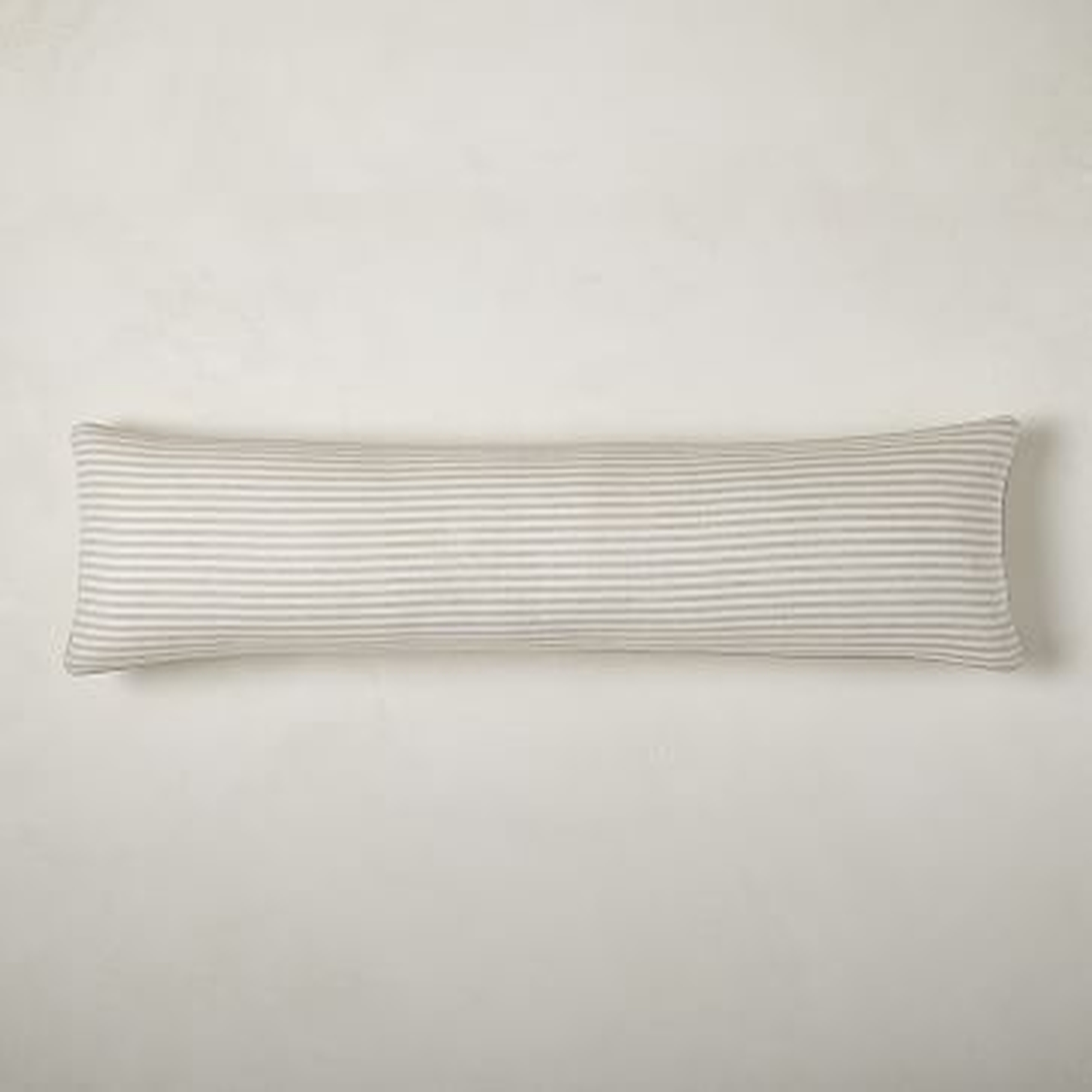 European Linen Stripe Pillow Cover, 12"x46", Sand - West Elm