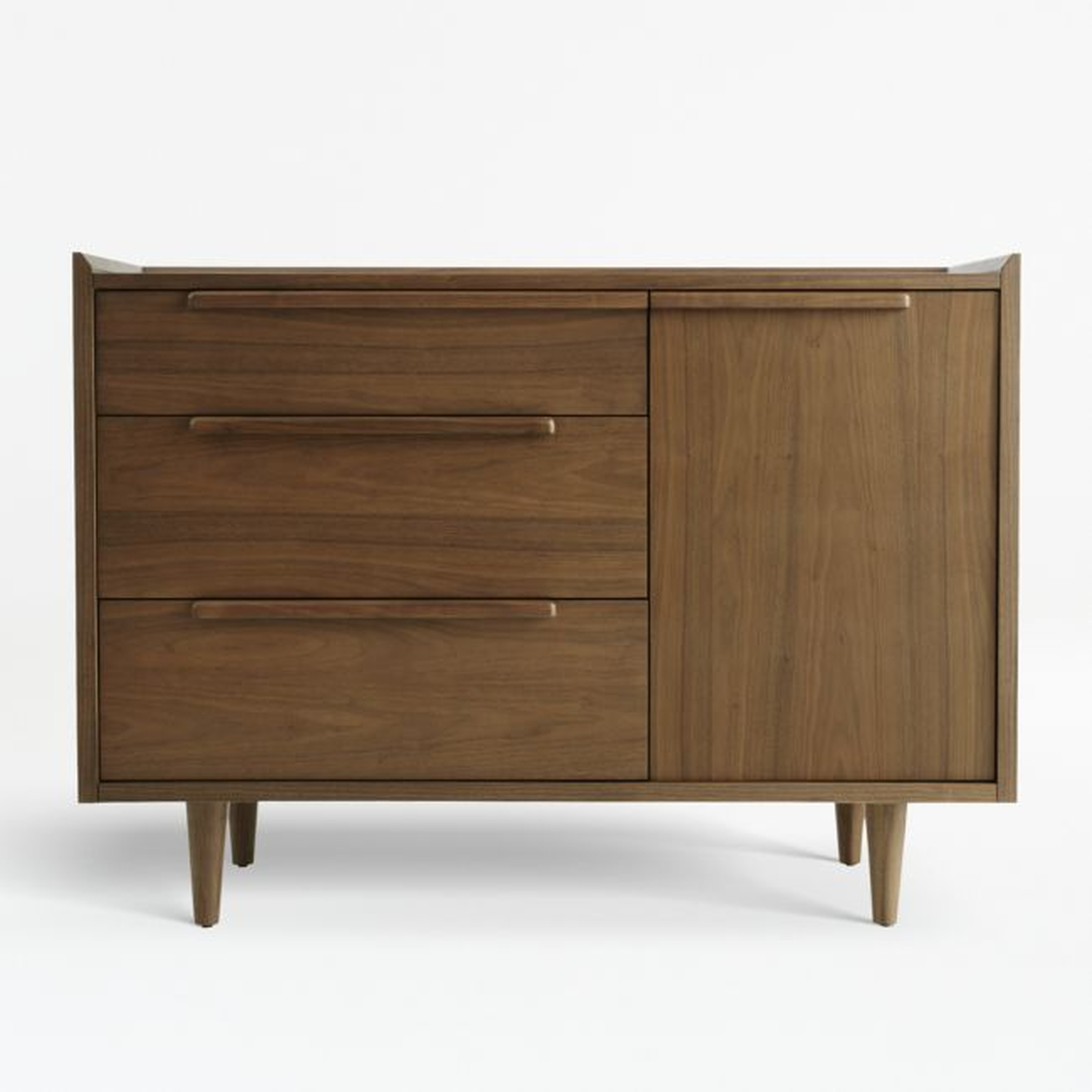 Tate 45.5" Walnut 3-Drawer Dresser - Crate and Barrel