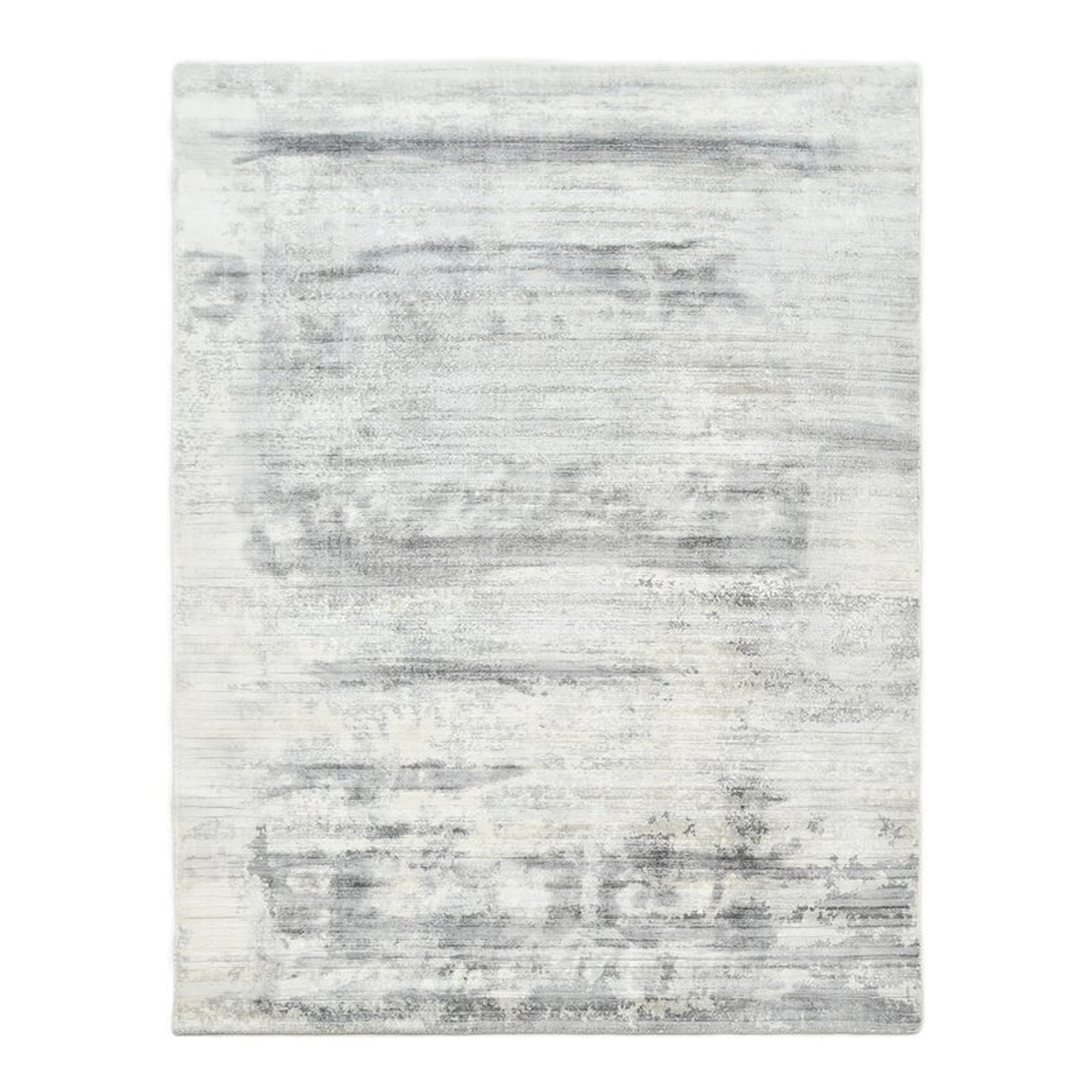 Solo Rugs Solo Rugs Sharilyn Handmade Viscose Area Rug, Silver, 8 x 10 Rug Size: Rectangle 8' x 10' - Perigold
