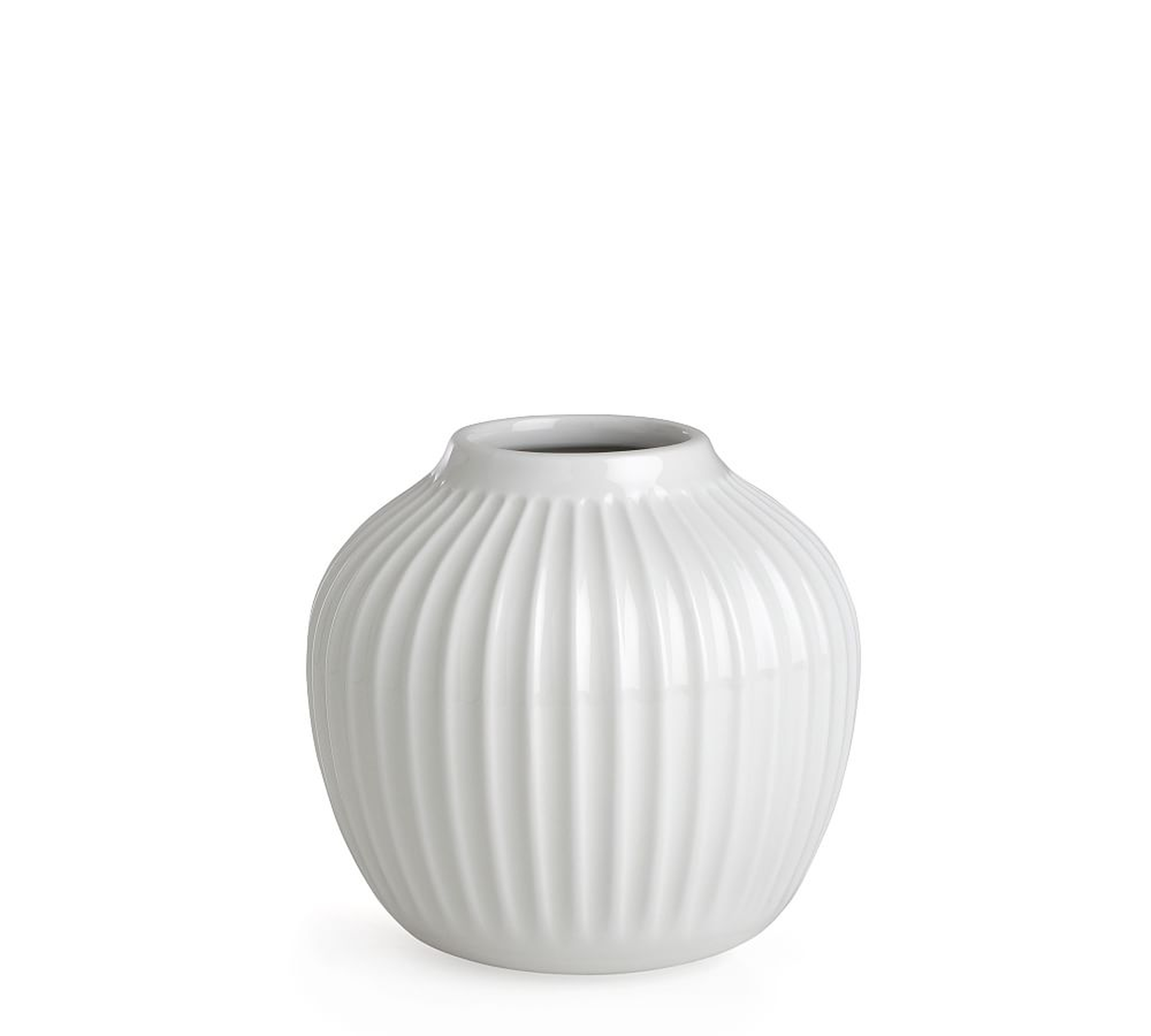 Kahler Hammershoi Vase, Extra Small, White Porcelain - Pottery Barn