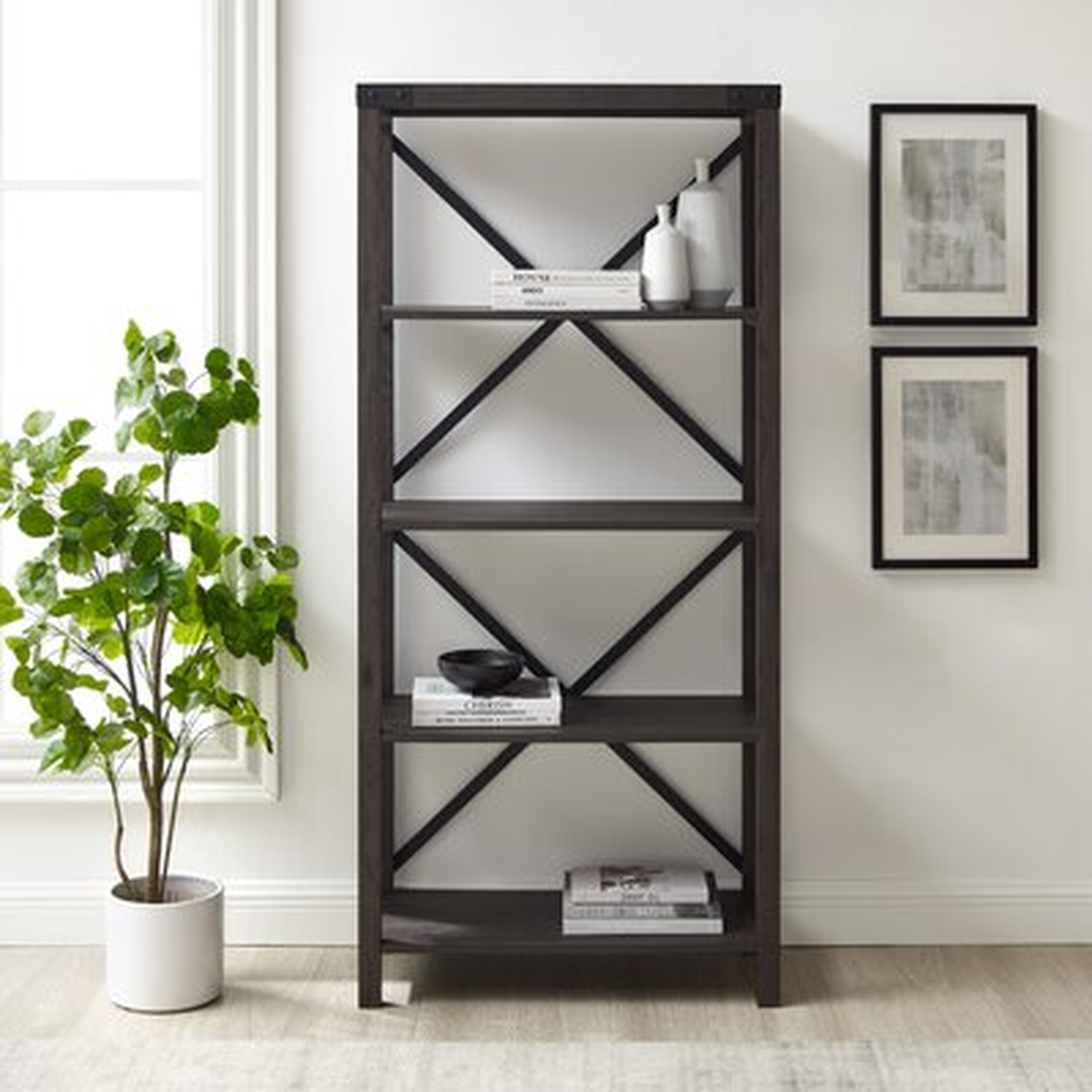 Arsenault 64" H x 30" W Etagere Bookcase - Wayfair