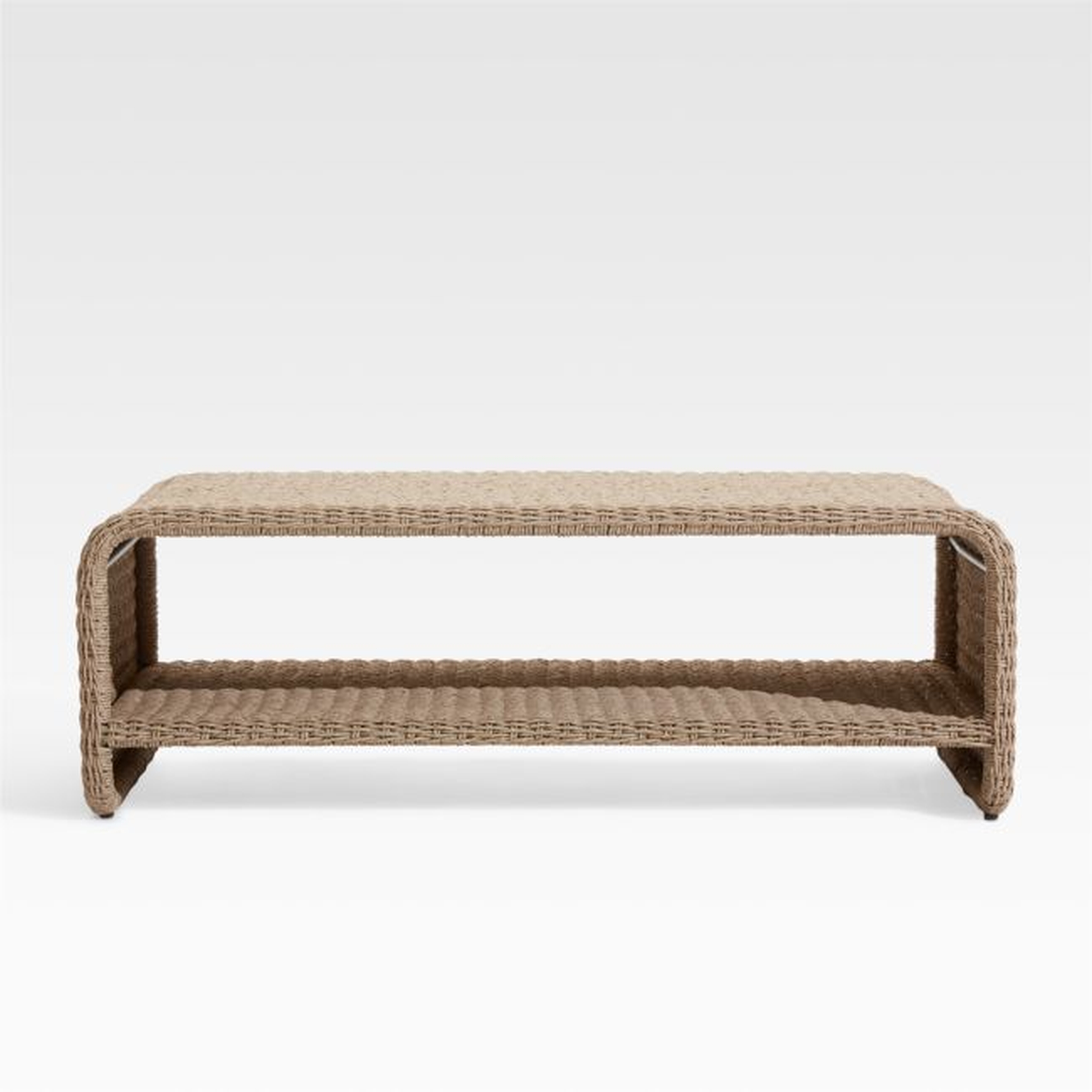 Grotta Outdoor Wicker Coffee Table - Crate and Barrel