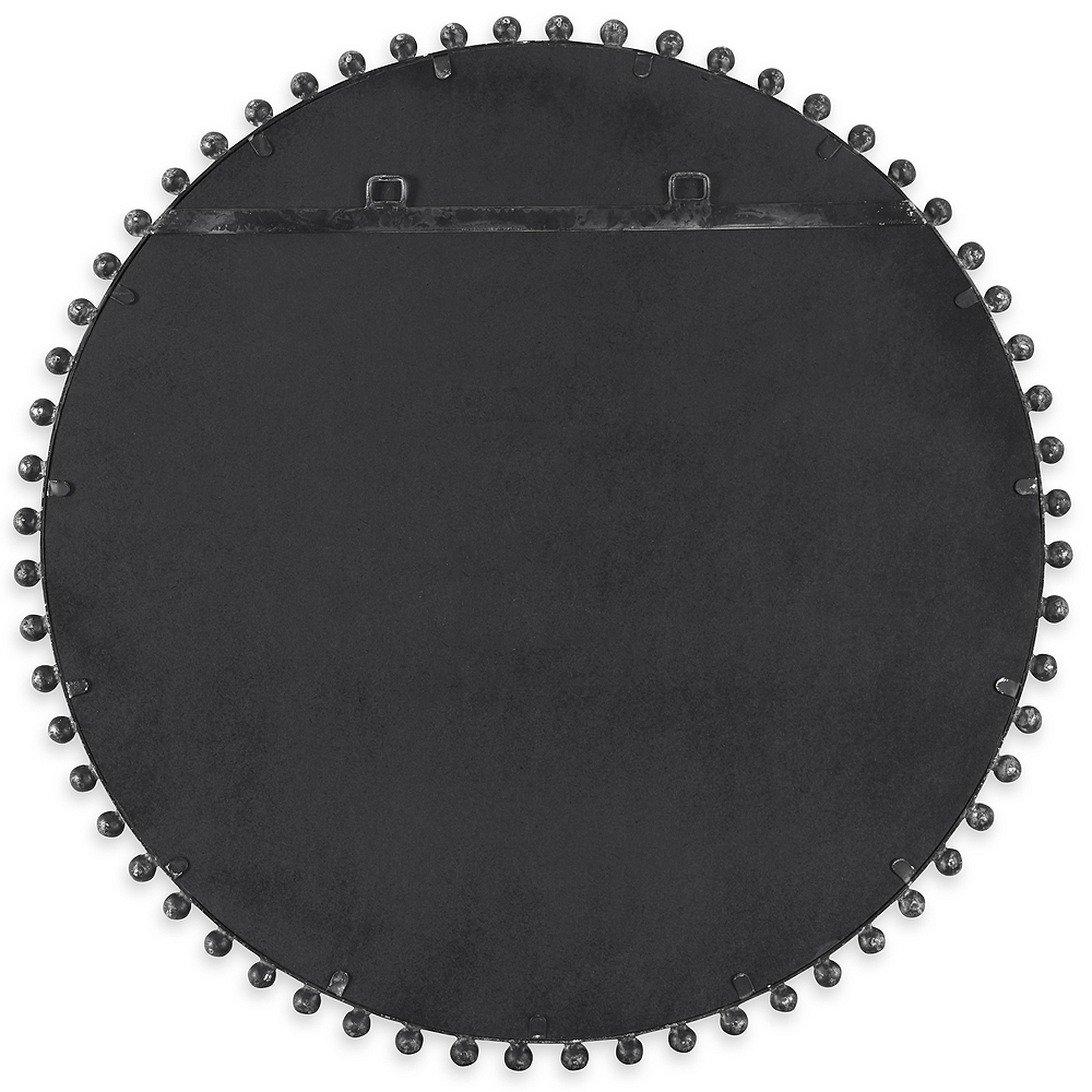 Uttermost Taza Distressed Black 32" Round Wall Mirror - Style # 94K09 - Lamps Plus