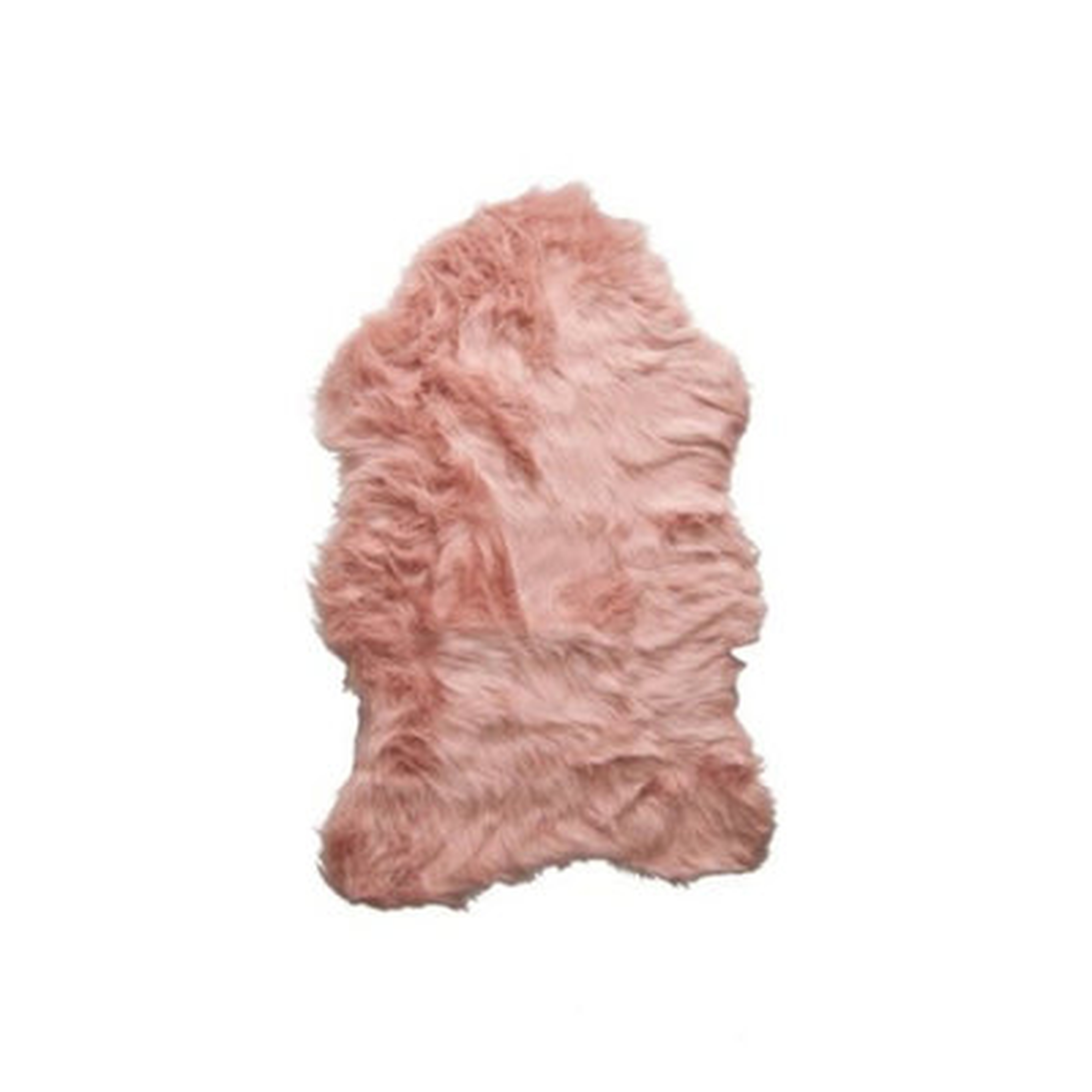 24" X 36" X 1.5" Dusty Rose Faux Sheepskin - Area Rug - Wayfair