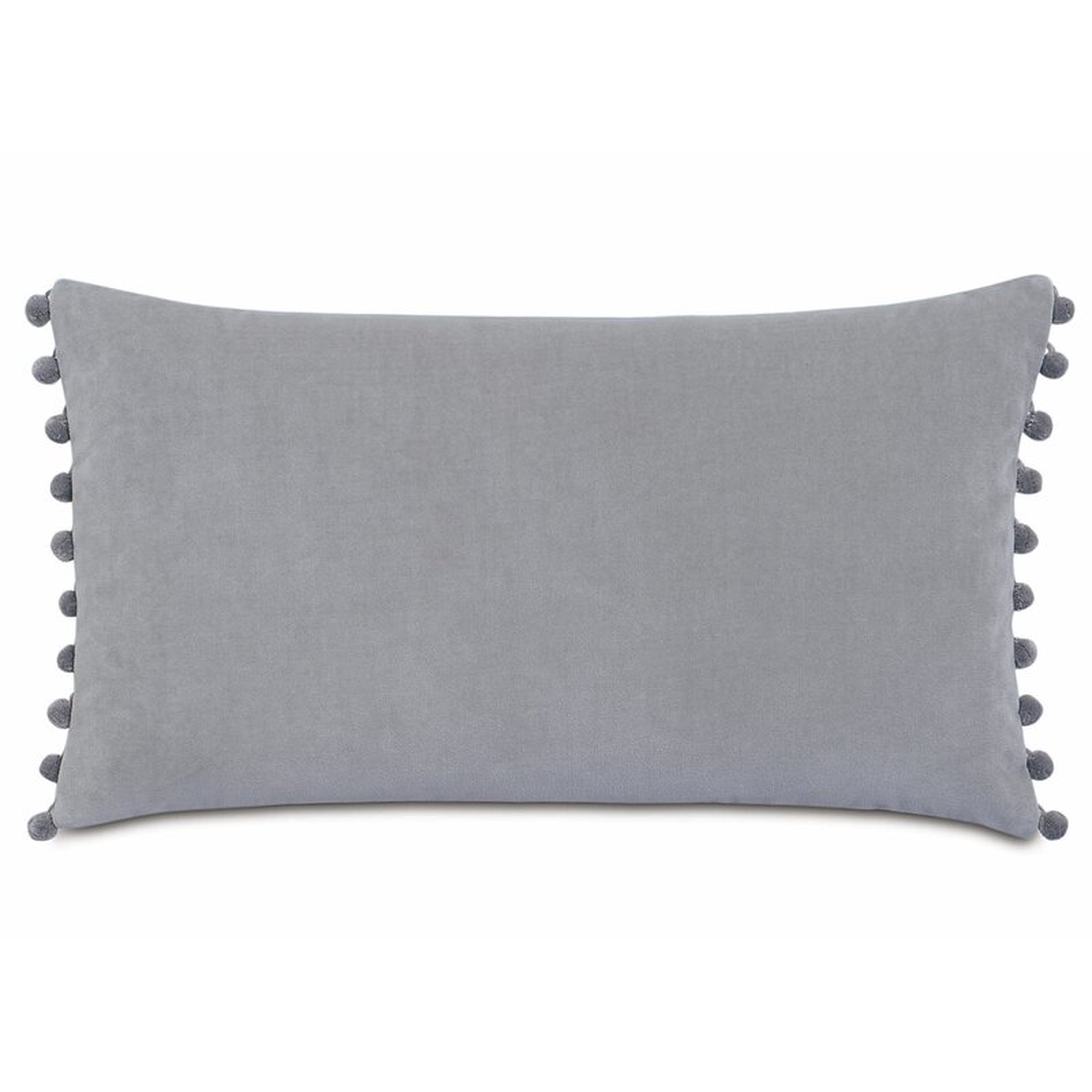 Eastern Accents Plush Frou Cotton Lumbar Pillow Color: Gray - Perigold