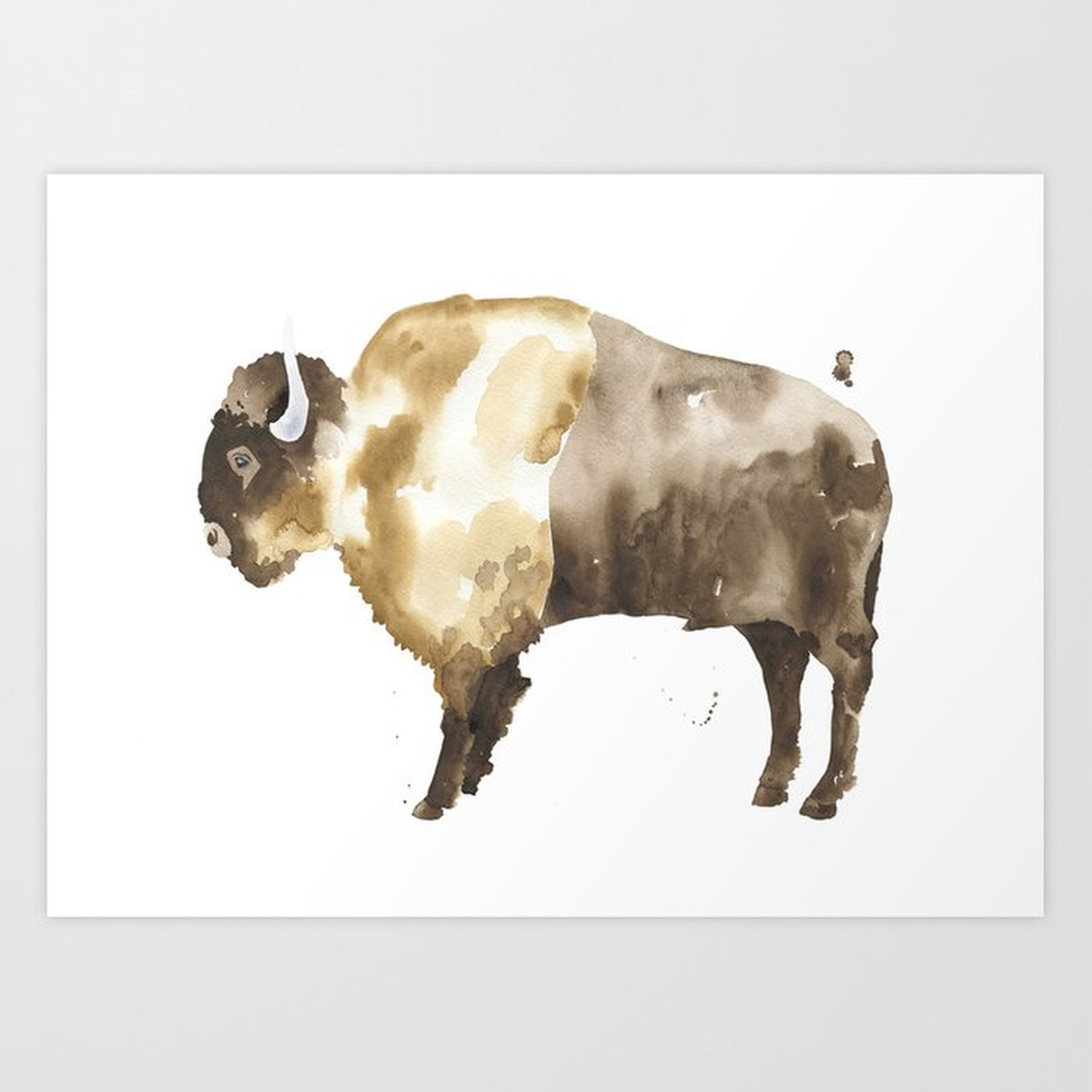 Bison Art Print by The Aestate - X-Large - Society6