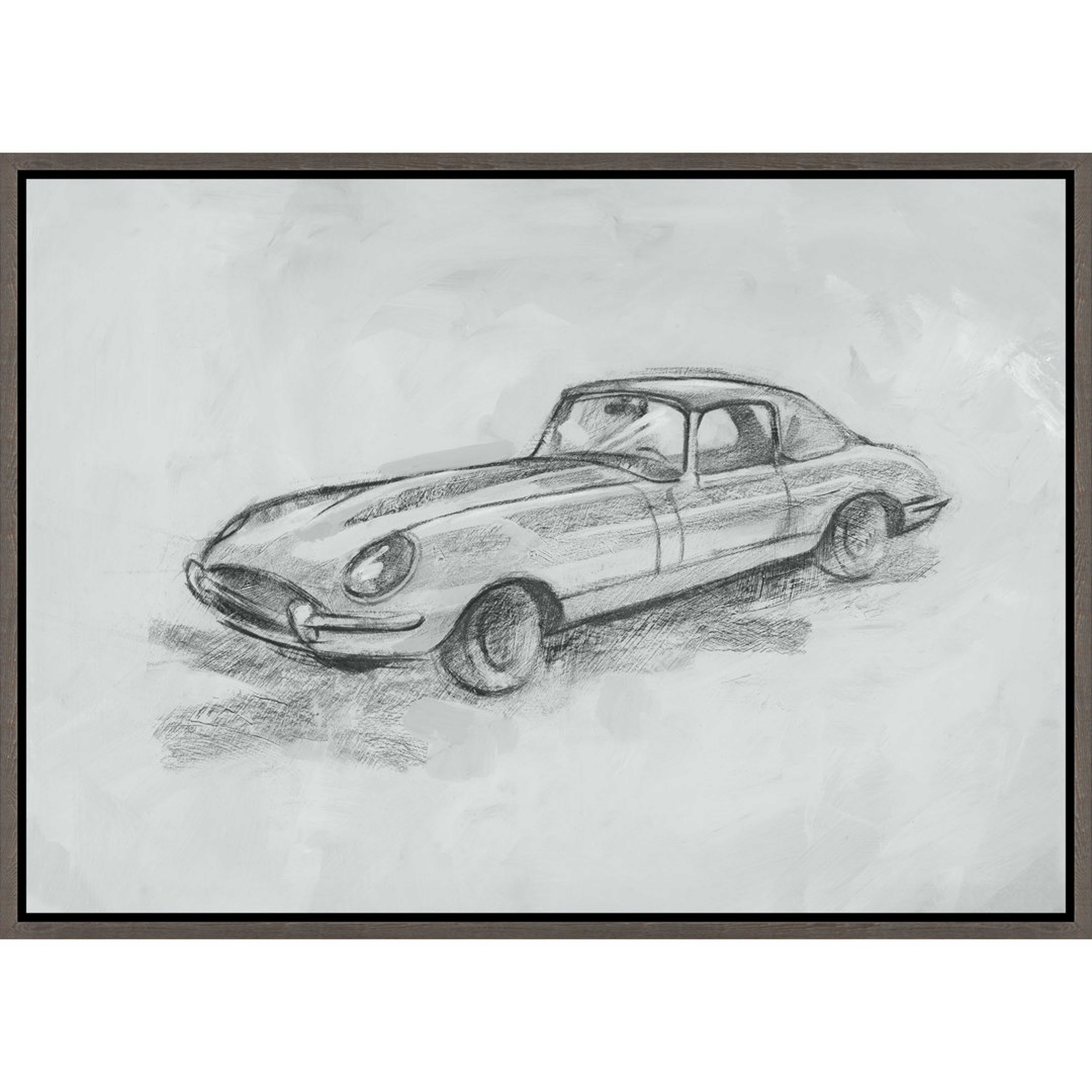 Chelsea Art Studio Graphite Cars I by Richard Ryder - Picture Frame Drawing Print on Canvas - Perigold