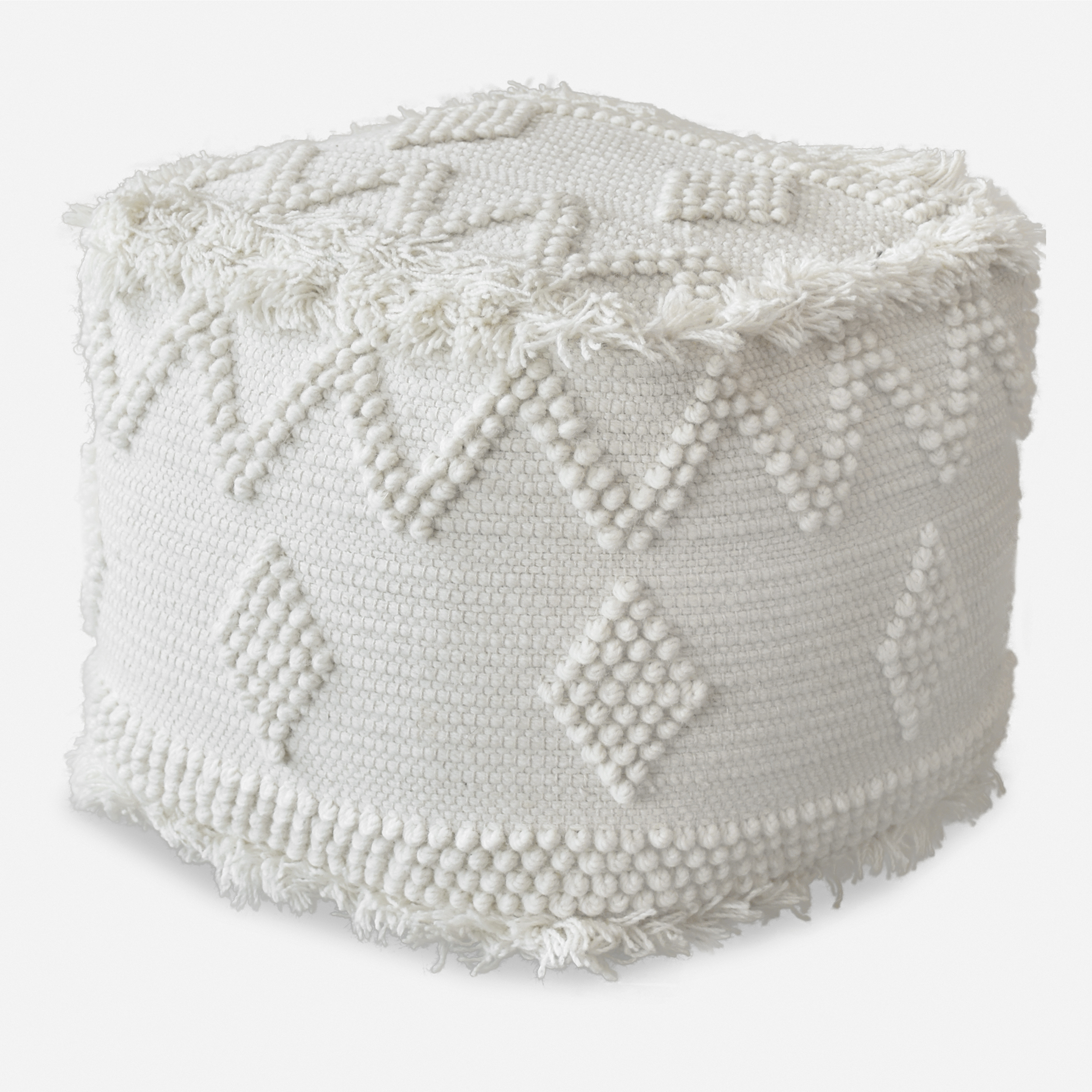 Uriah Ivory Pouf - Uttermost