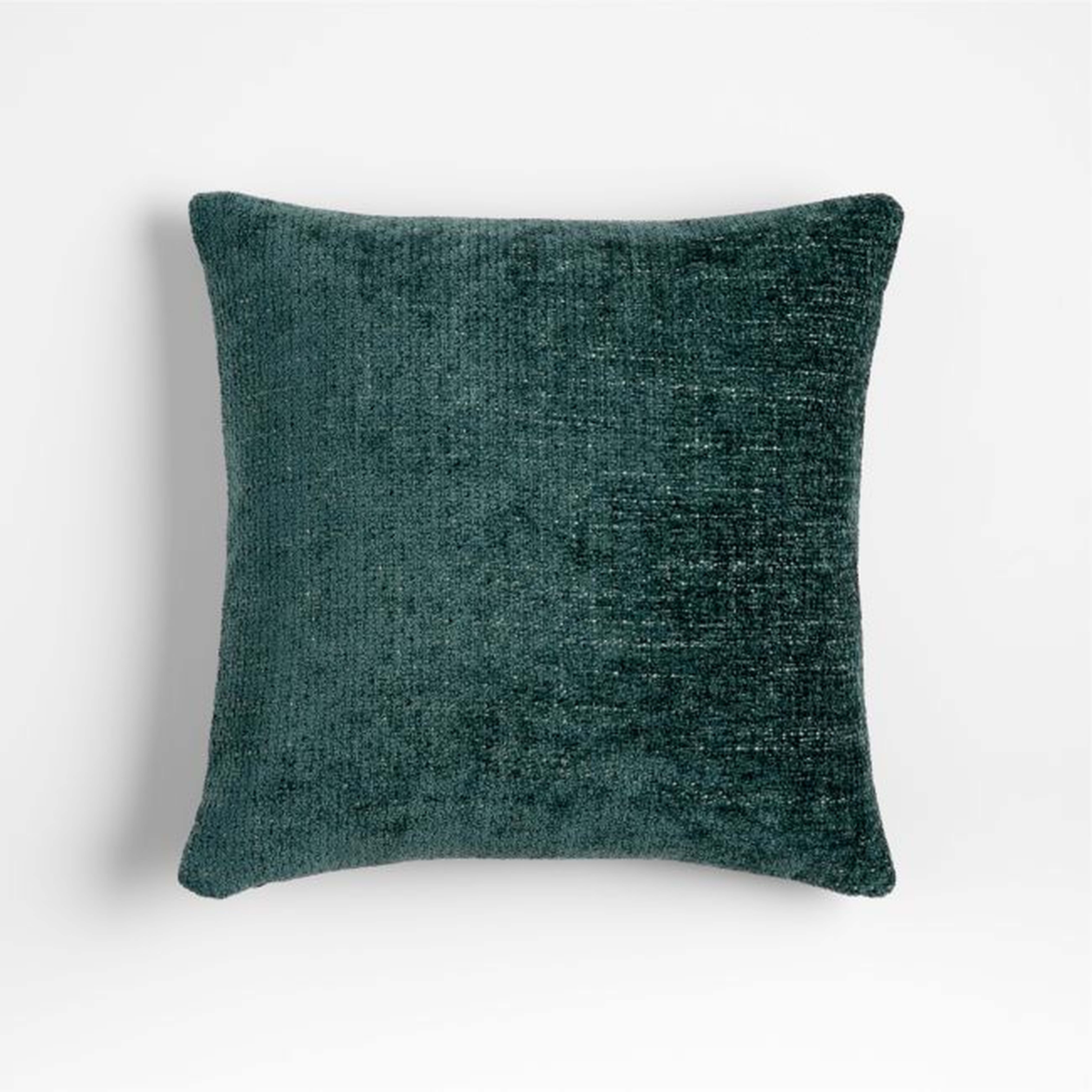 Monarch Chenille 18"x18" Cool Pine Green Throw Pillow Cover - Crate and Barrel