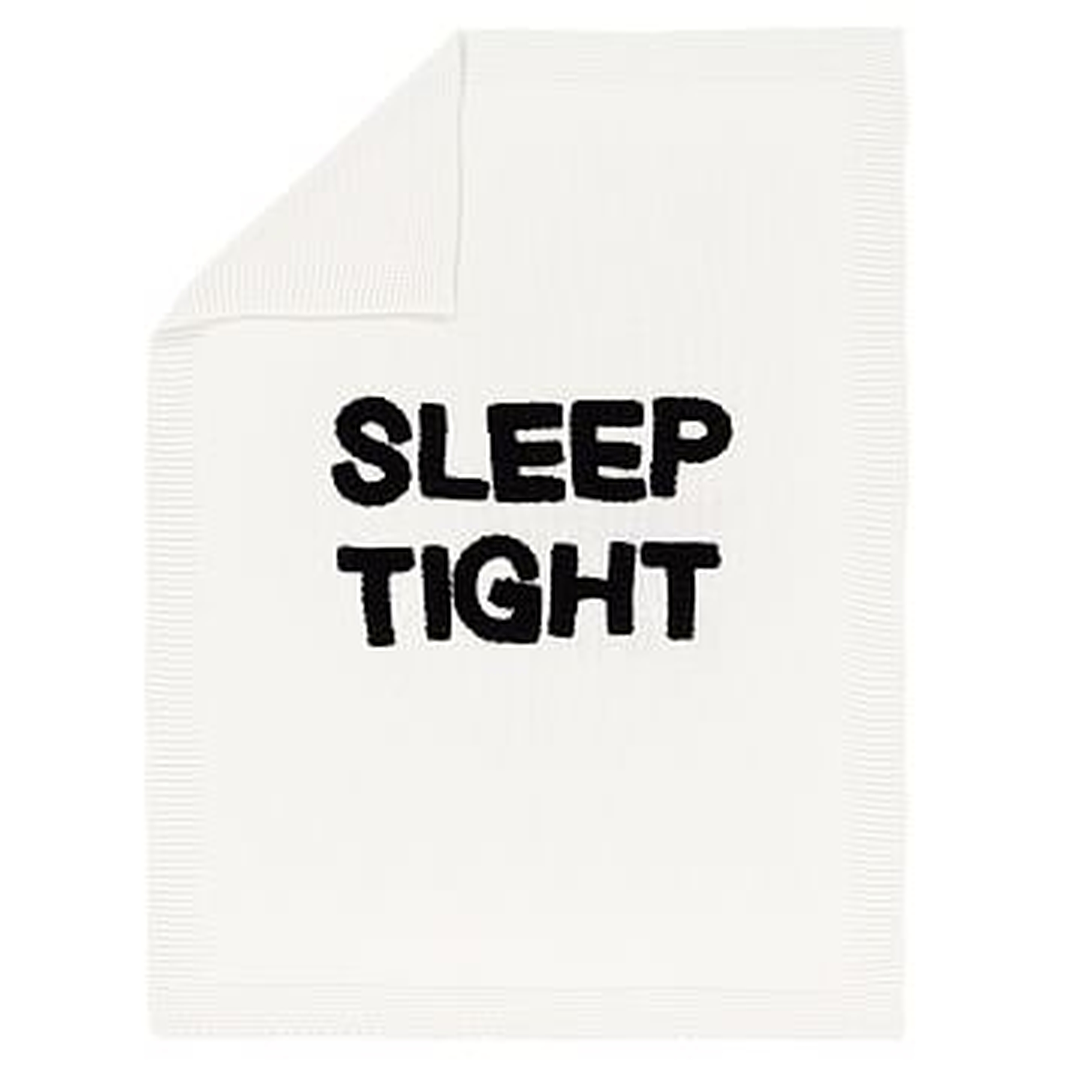Sleep Tight Baby Blanket, Ivory + Black, WE Kids - West Elm