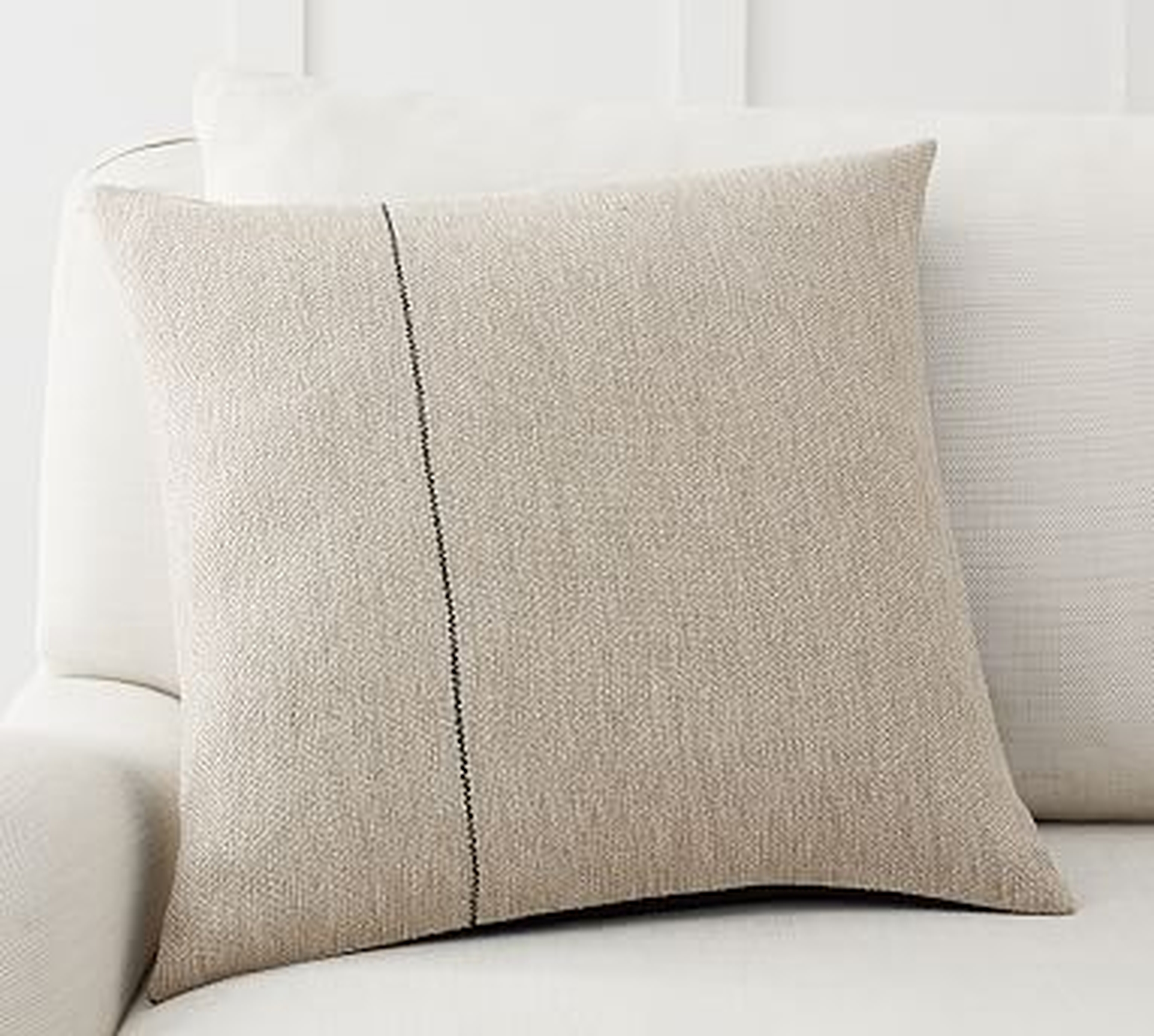 Amada Single Striped Pillow Cover, 18 x 18", Ivory Multi - Pottery Barn