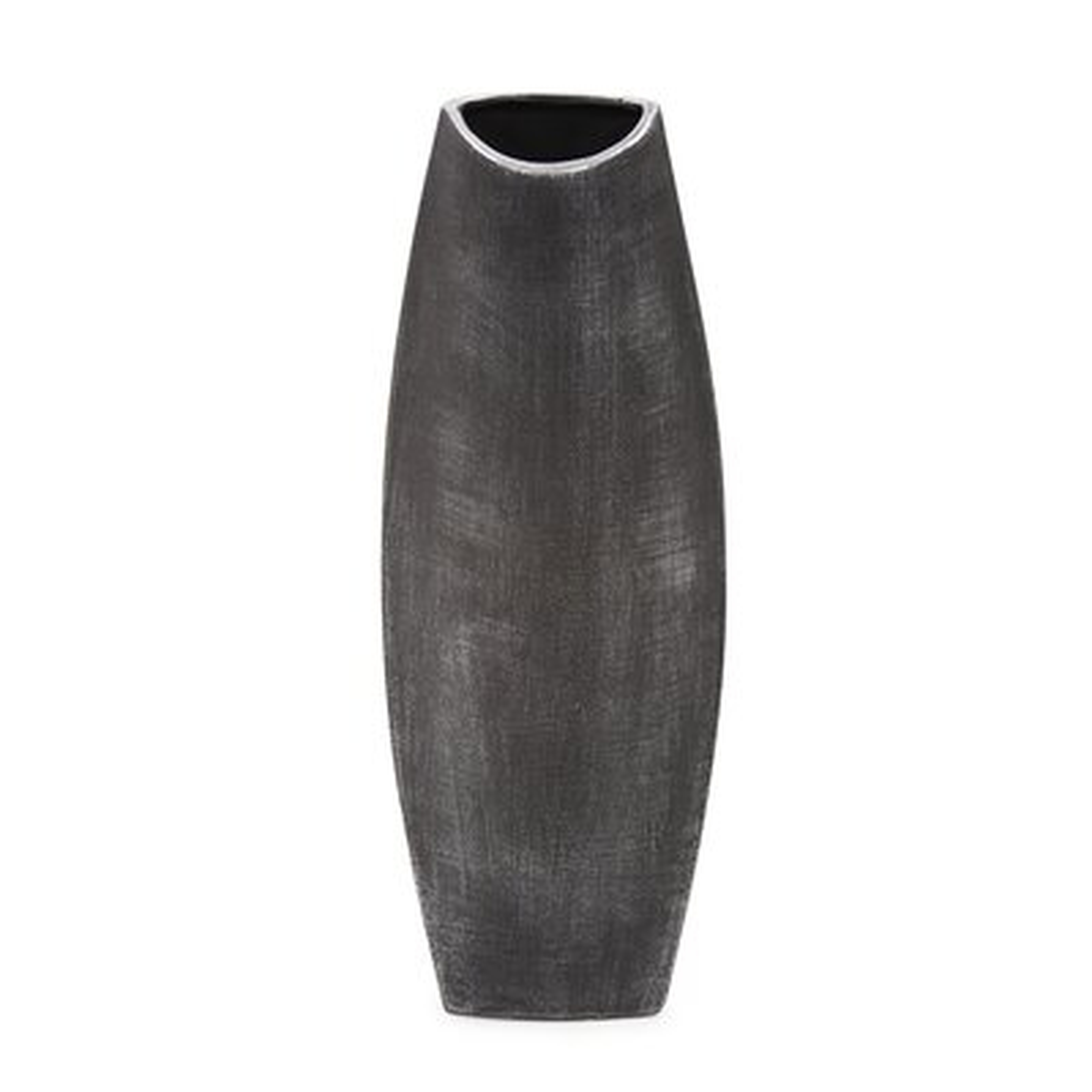 Textured Black 19" Ceramic Table Vase - Wayfair
