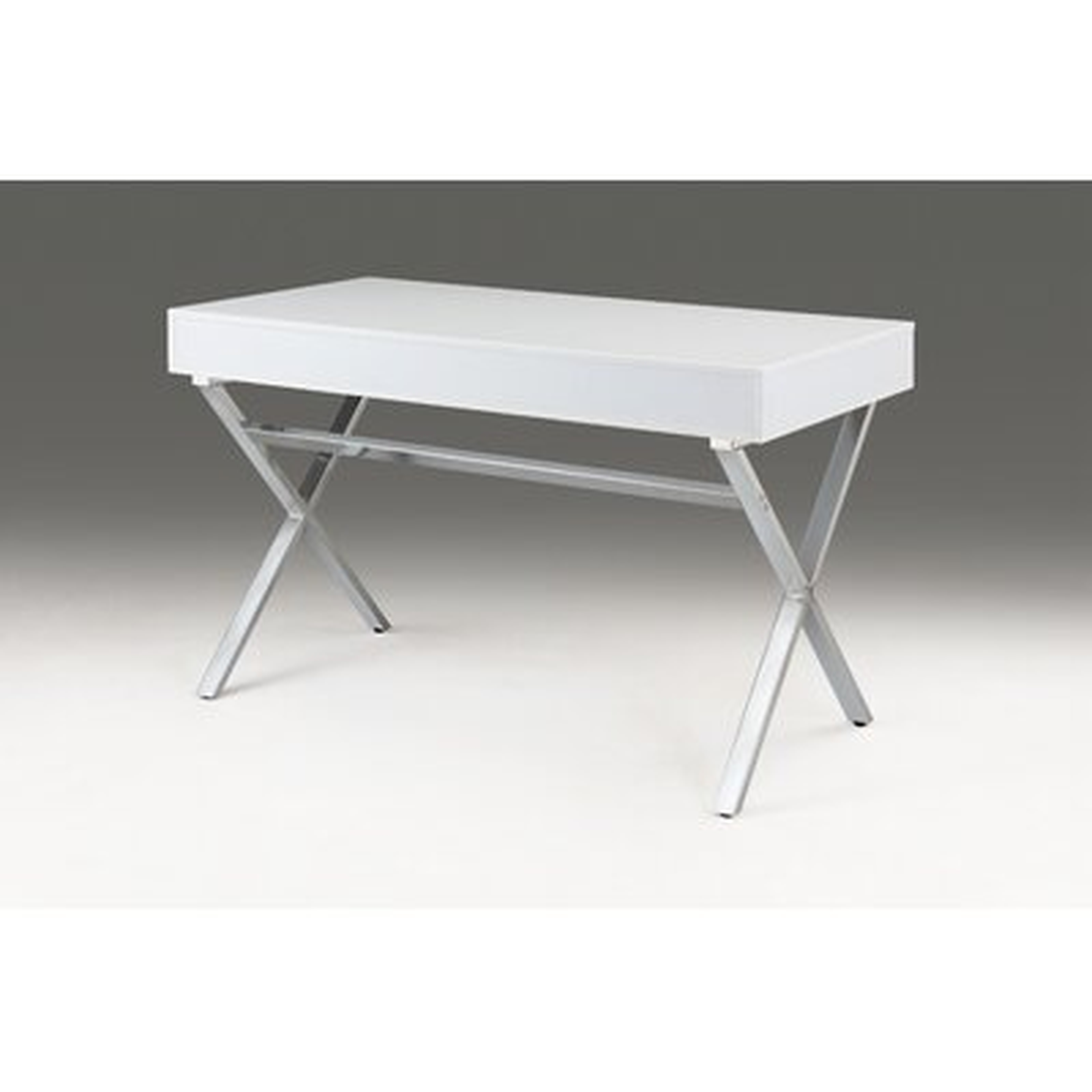 Scott Two-Drawer White Top Desk - Wayfair