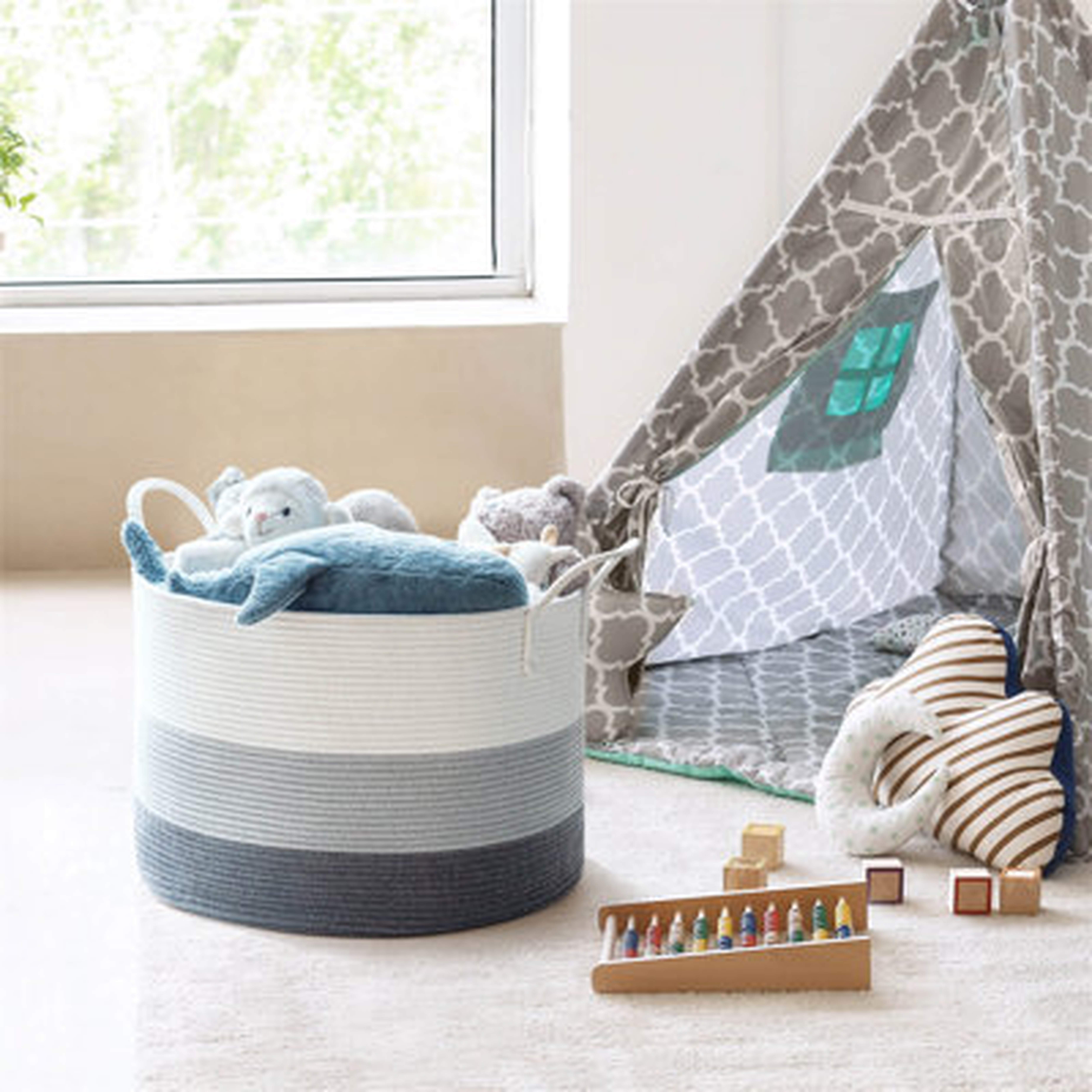 Large Blanket Fabric Basket - Wayfair