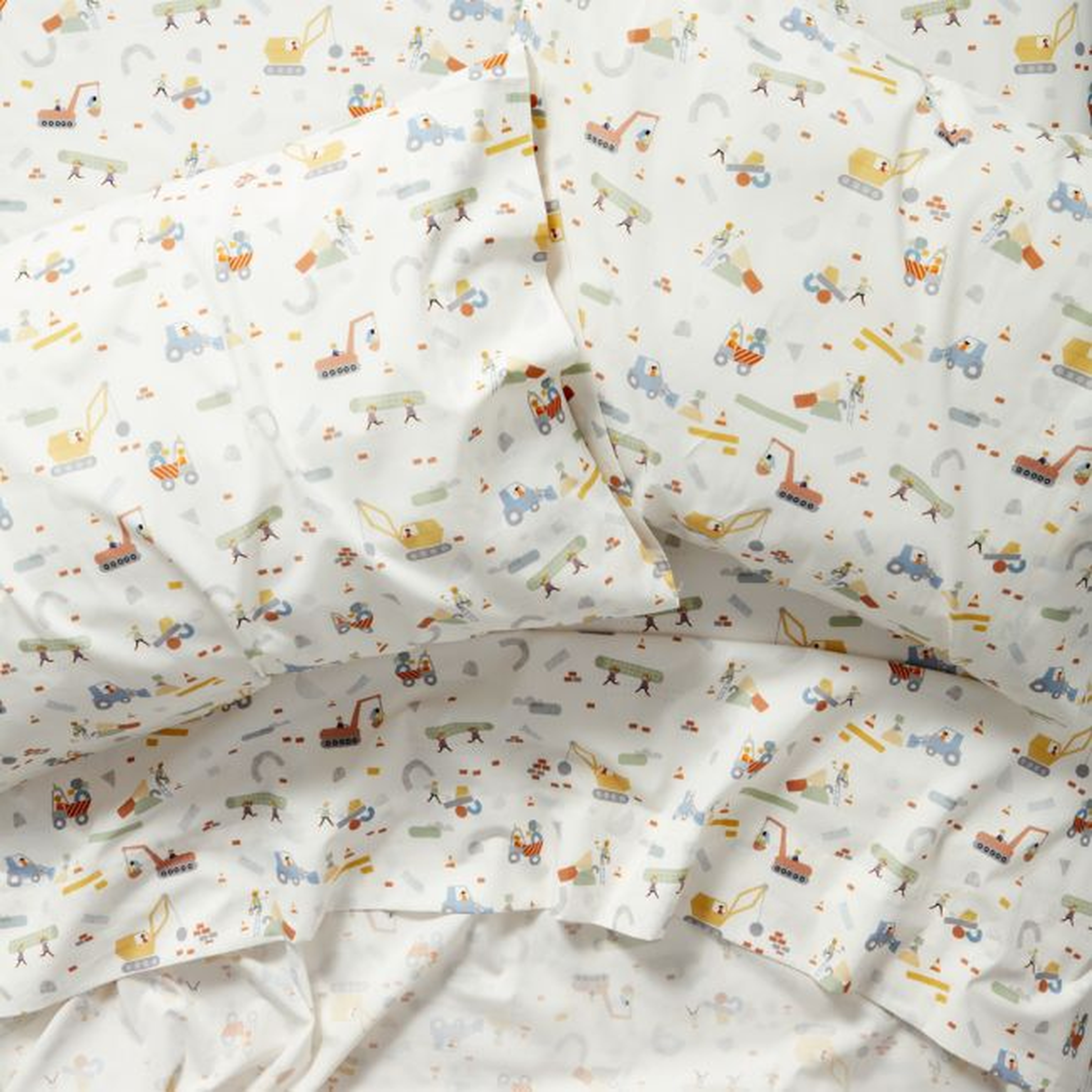 Stay Cool Modern Trucks Organic Cotton Kids Queen Sheet Set - Crate & Kids