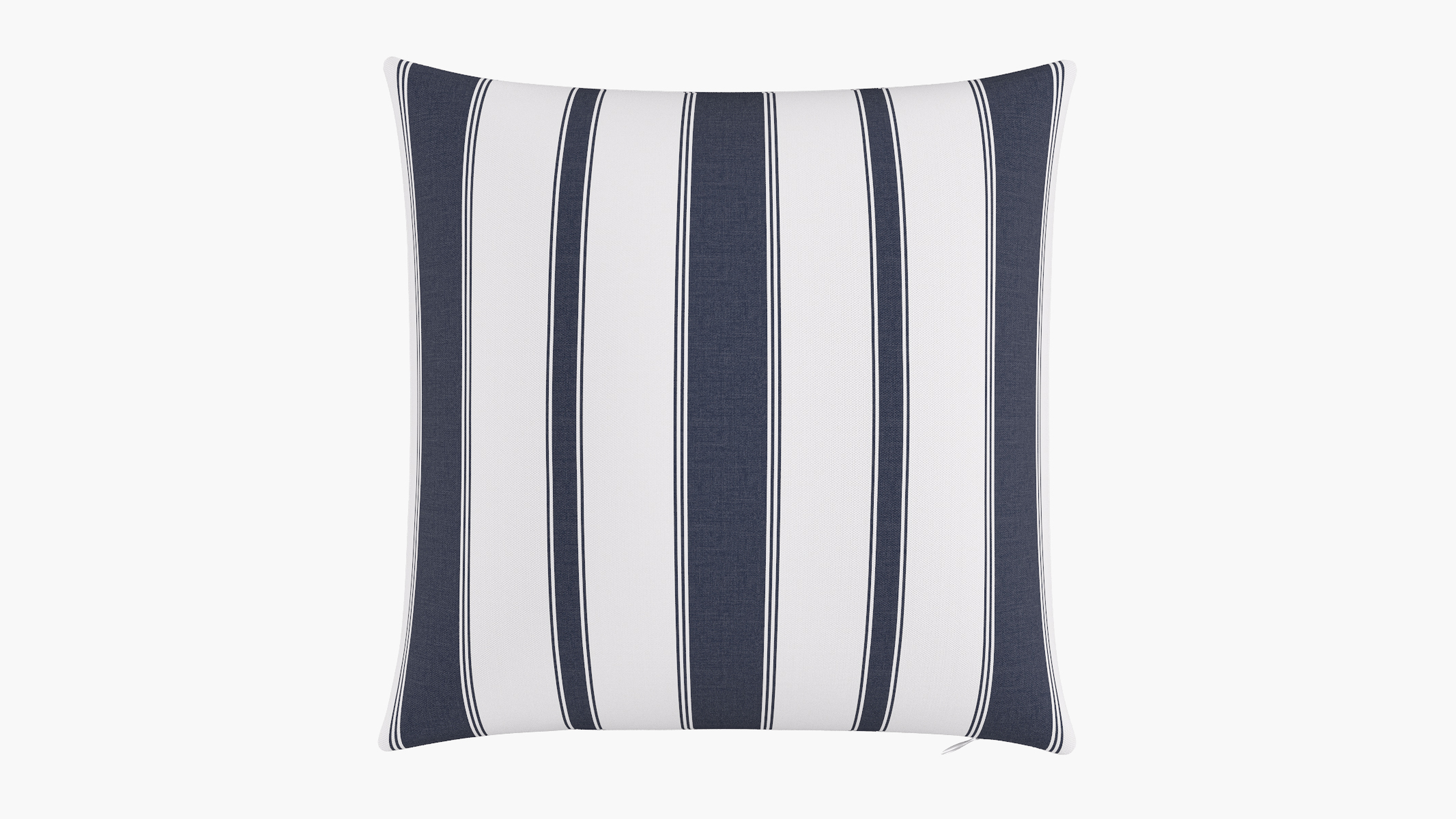 Outdoor 20" Throw Pillow, Navy Clarence Stripe, 20" x 20" - The Inside
