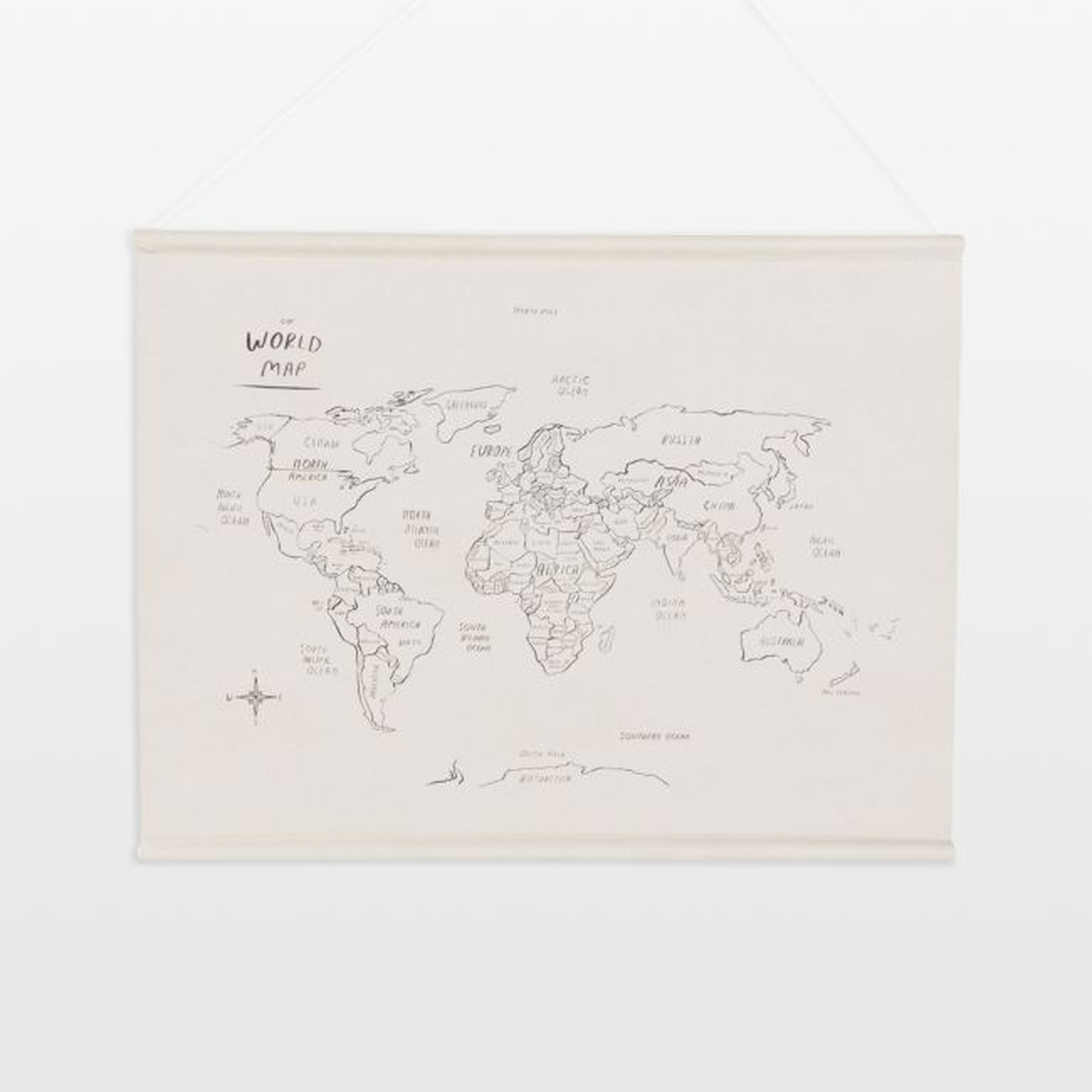 Gathre World Map Tapestry Poster - Crate & Kids
