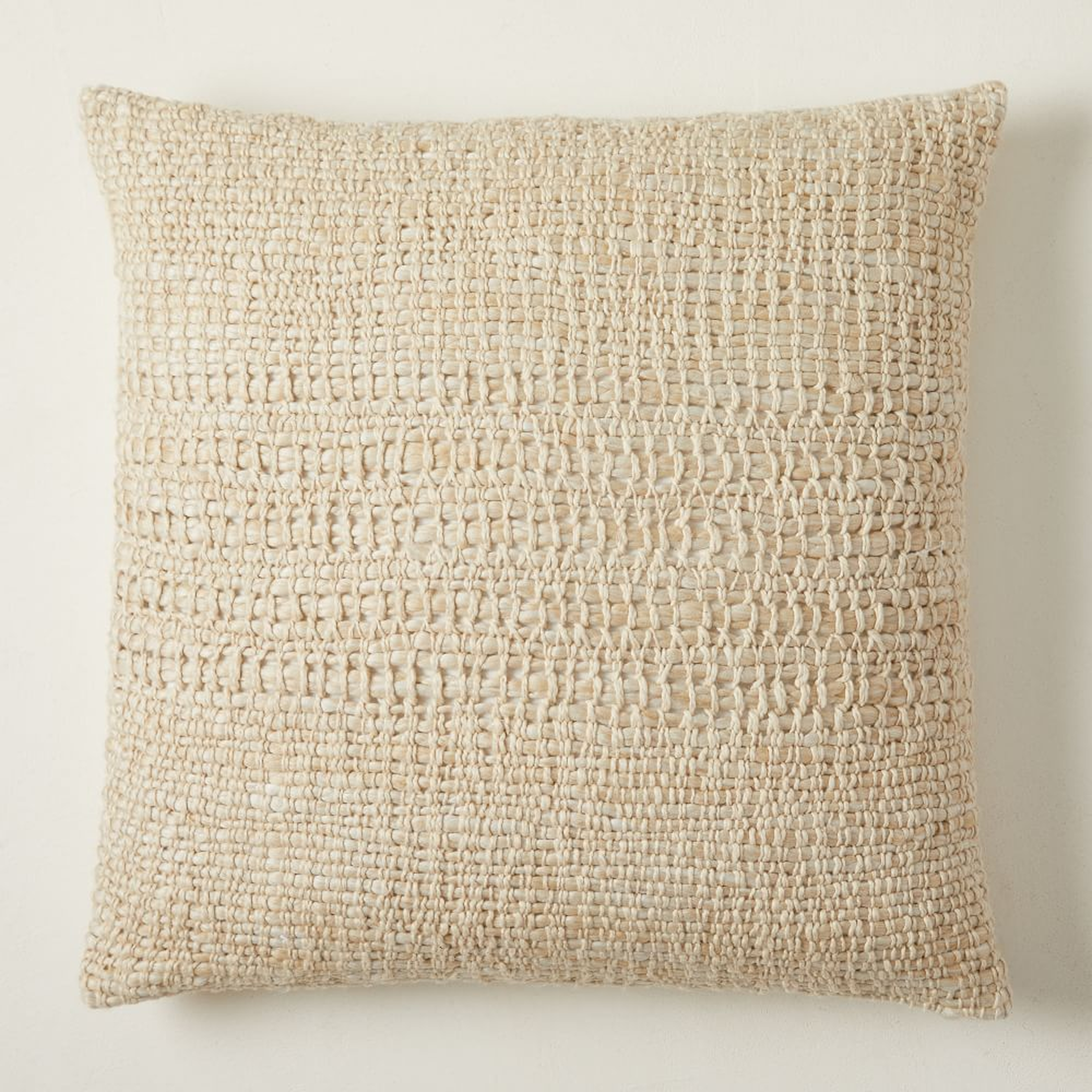 Cozy Weave Pillow Cover, 24"x24", Natural, Set of 2 - West Elm