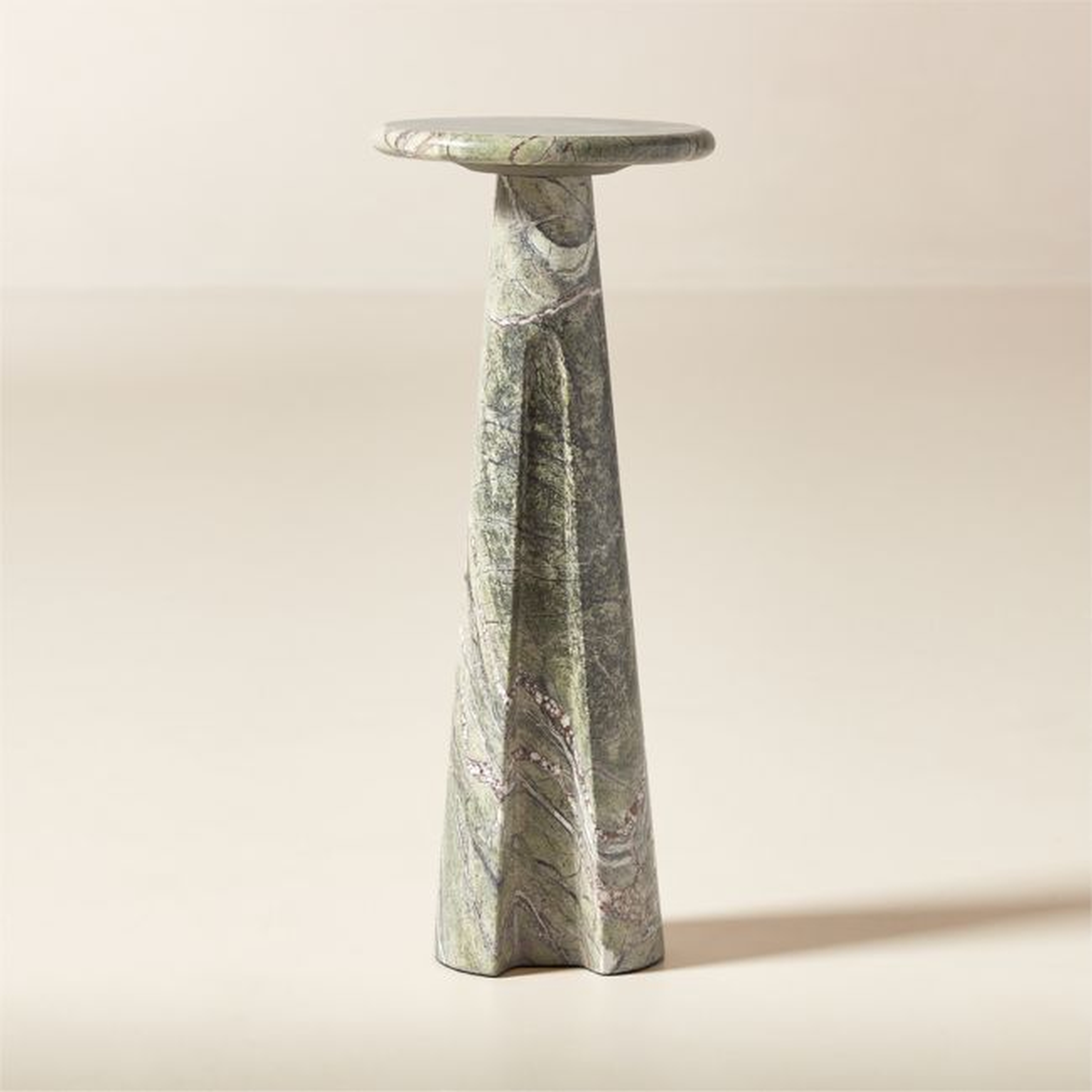 Ciccio Green Marble Side Table - CB2