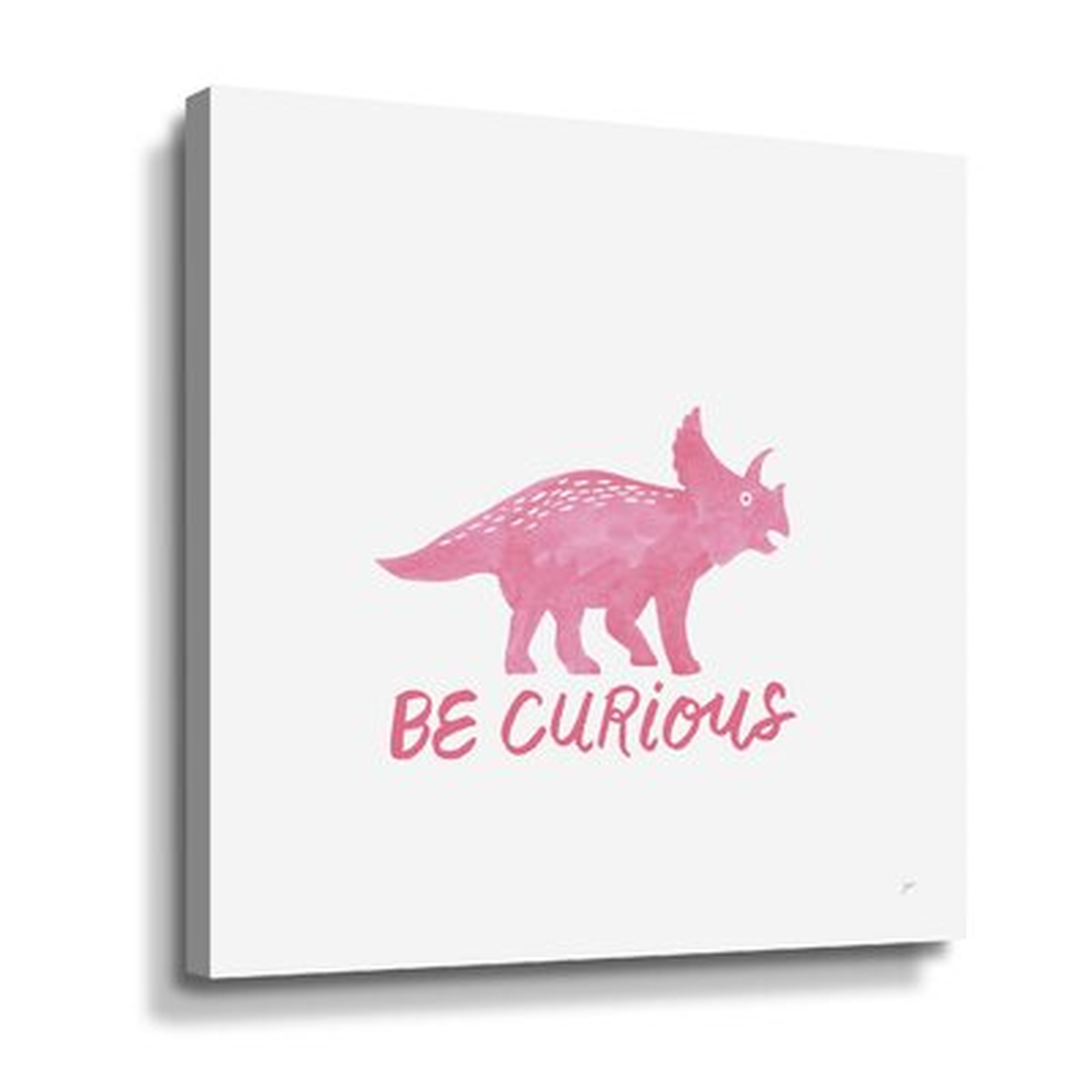 Dino Inspiration V Pink - Wrapped Canvas Textual Art - Wayfair