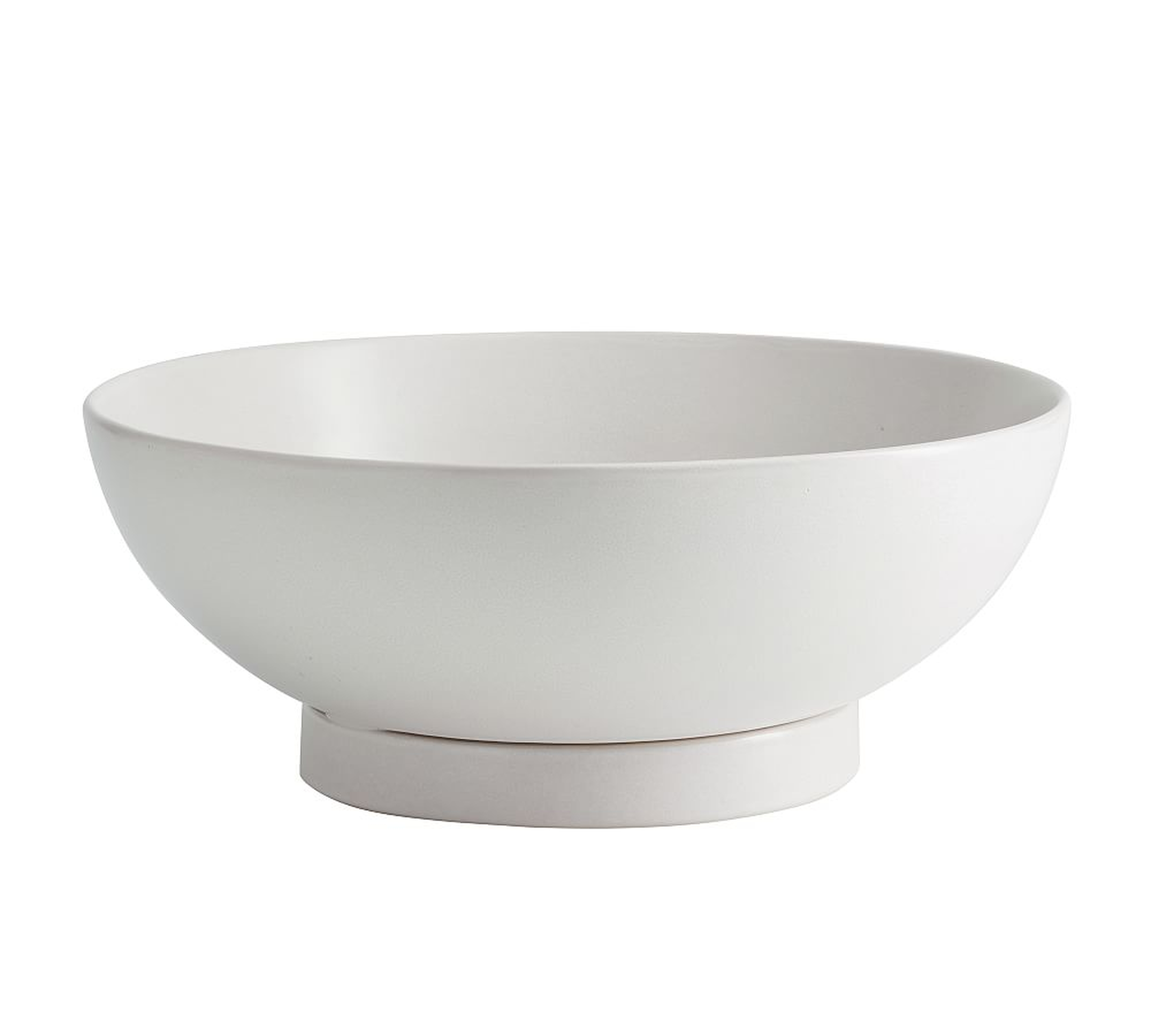Mason Stoneware Low Footed Serving Bowl - Ivory - Pottery Barn