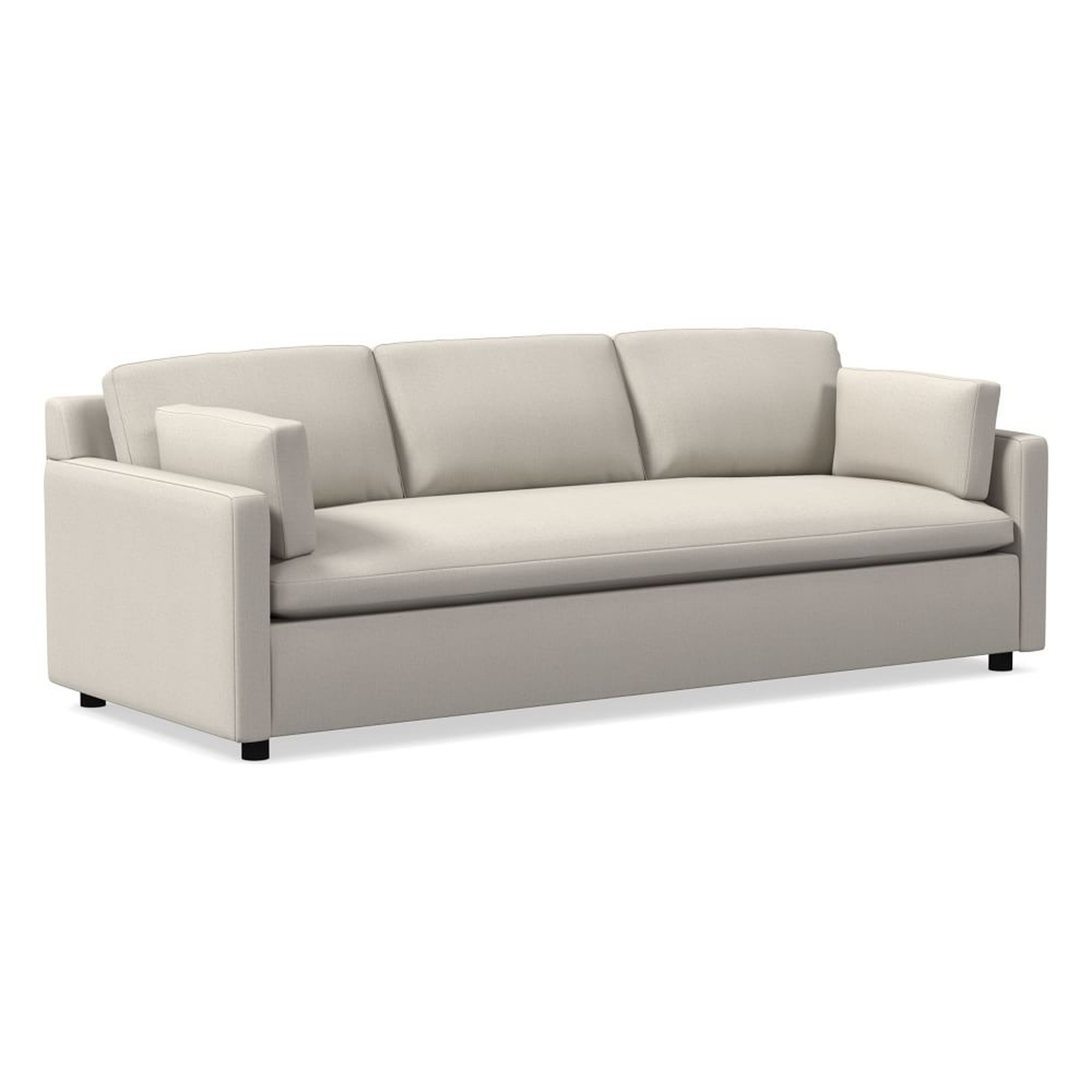 Marin 94" Sofa, Down, Performance Yarn Dyed Linen Weave, Alabaster, Concealed Support - West Elm
