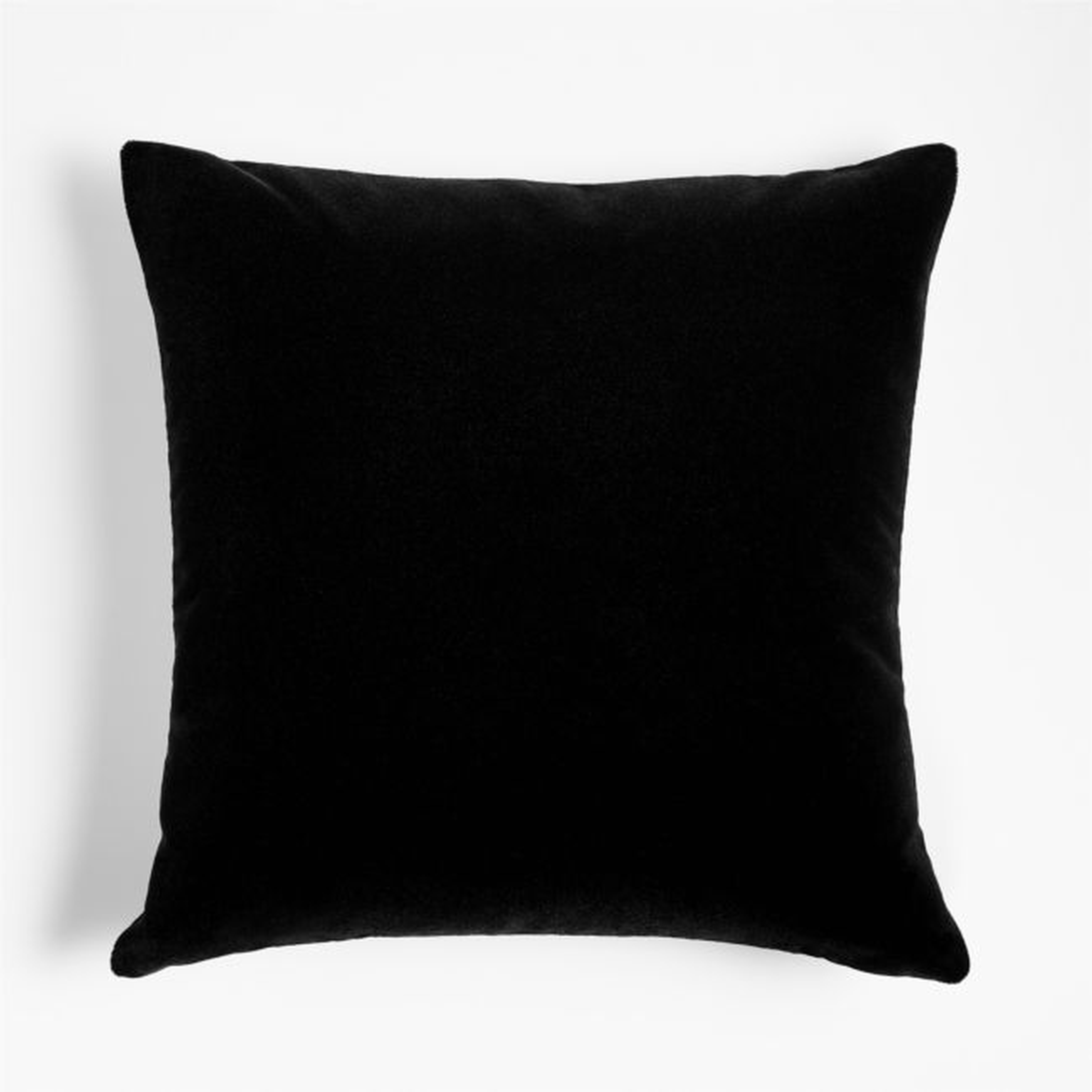 Faux Mohair Recycled 20"x20" Ink Black Throw Pillow Cover - Crate and Barrel