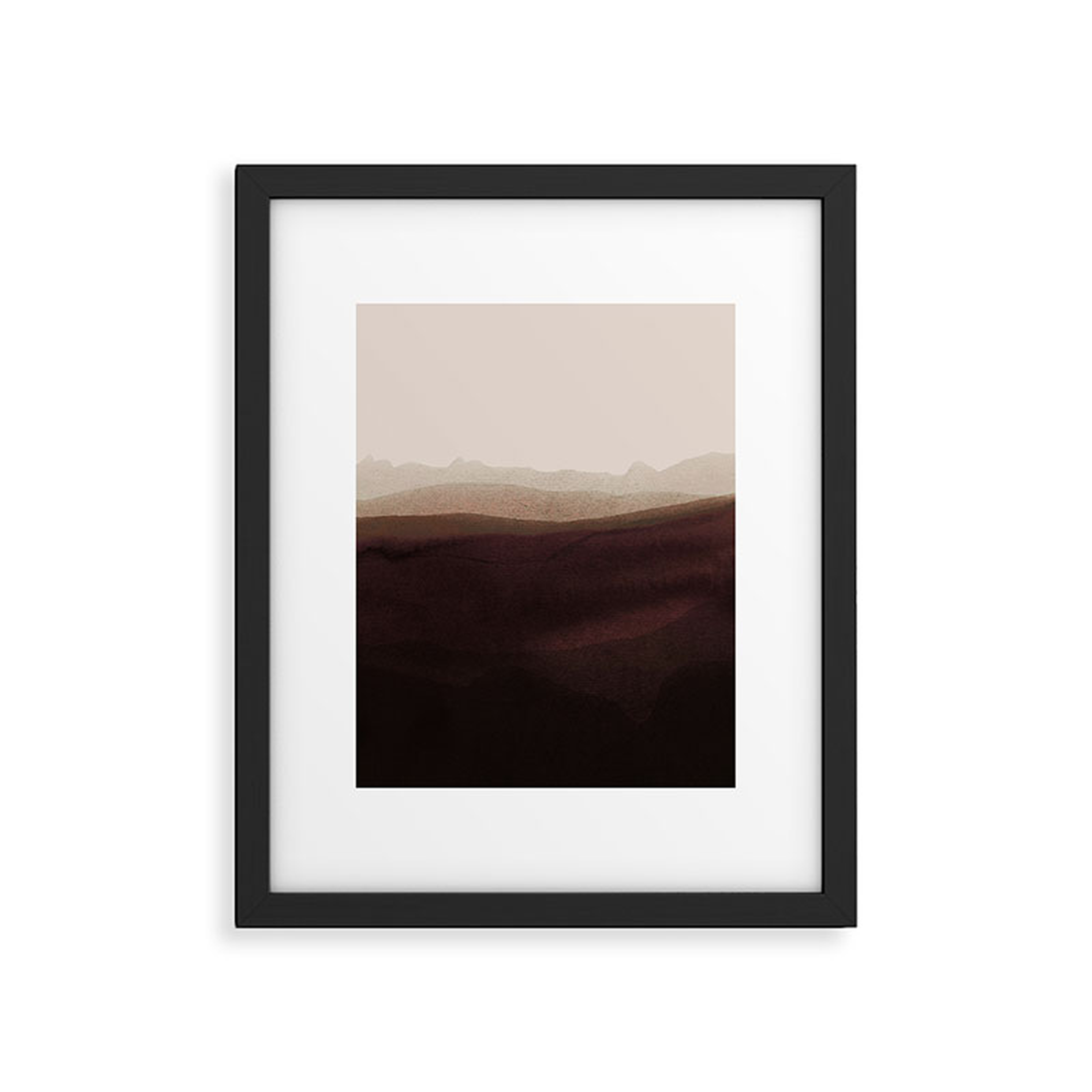 Mountain Horizon 31 by Iris Lehnhardt, Modern Framed Art Print, Black, 36" x 24" - Studio Marcette