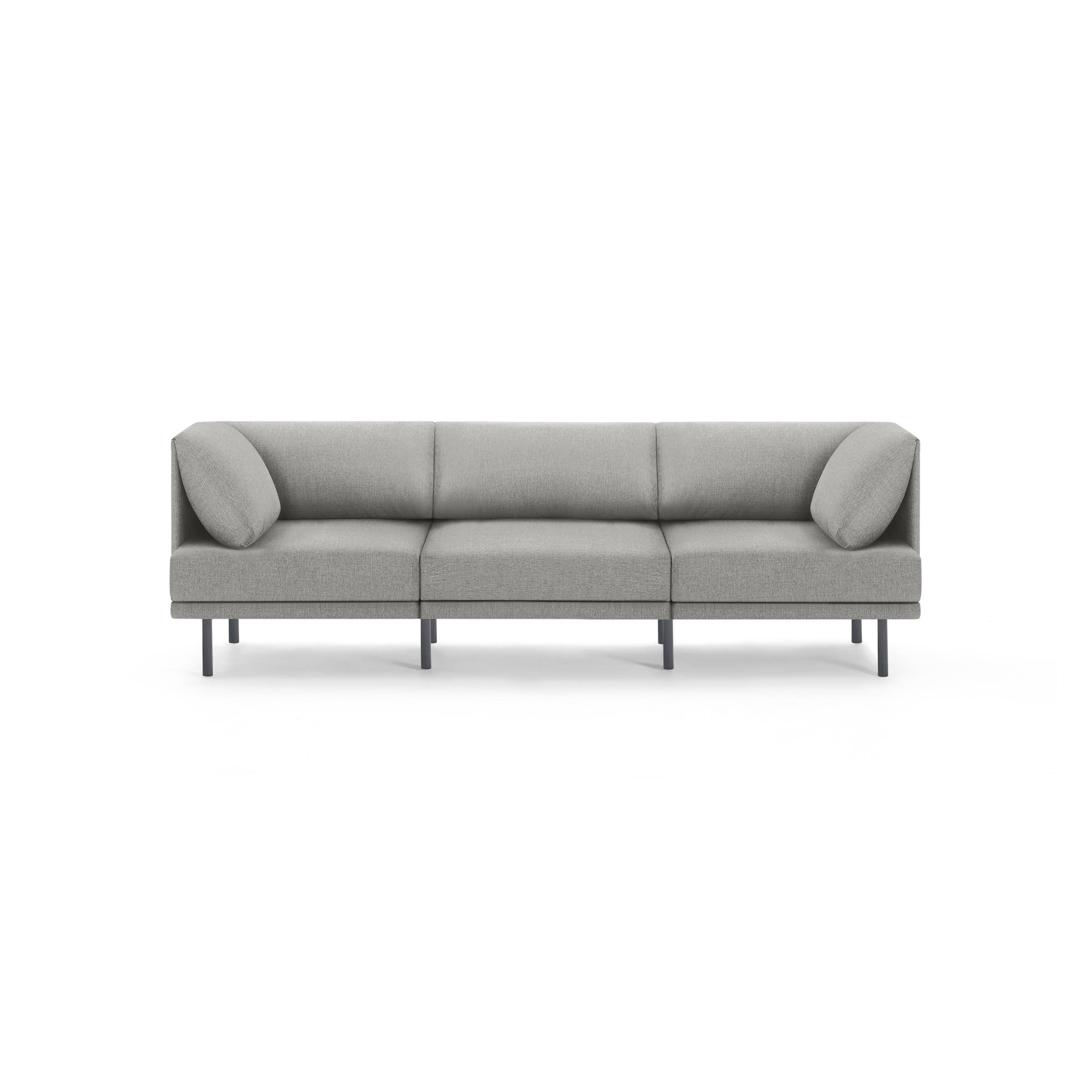 Range 3-Piece Sofa in Stone Gray - Burrow
