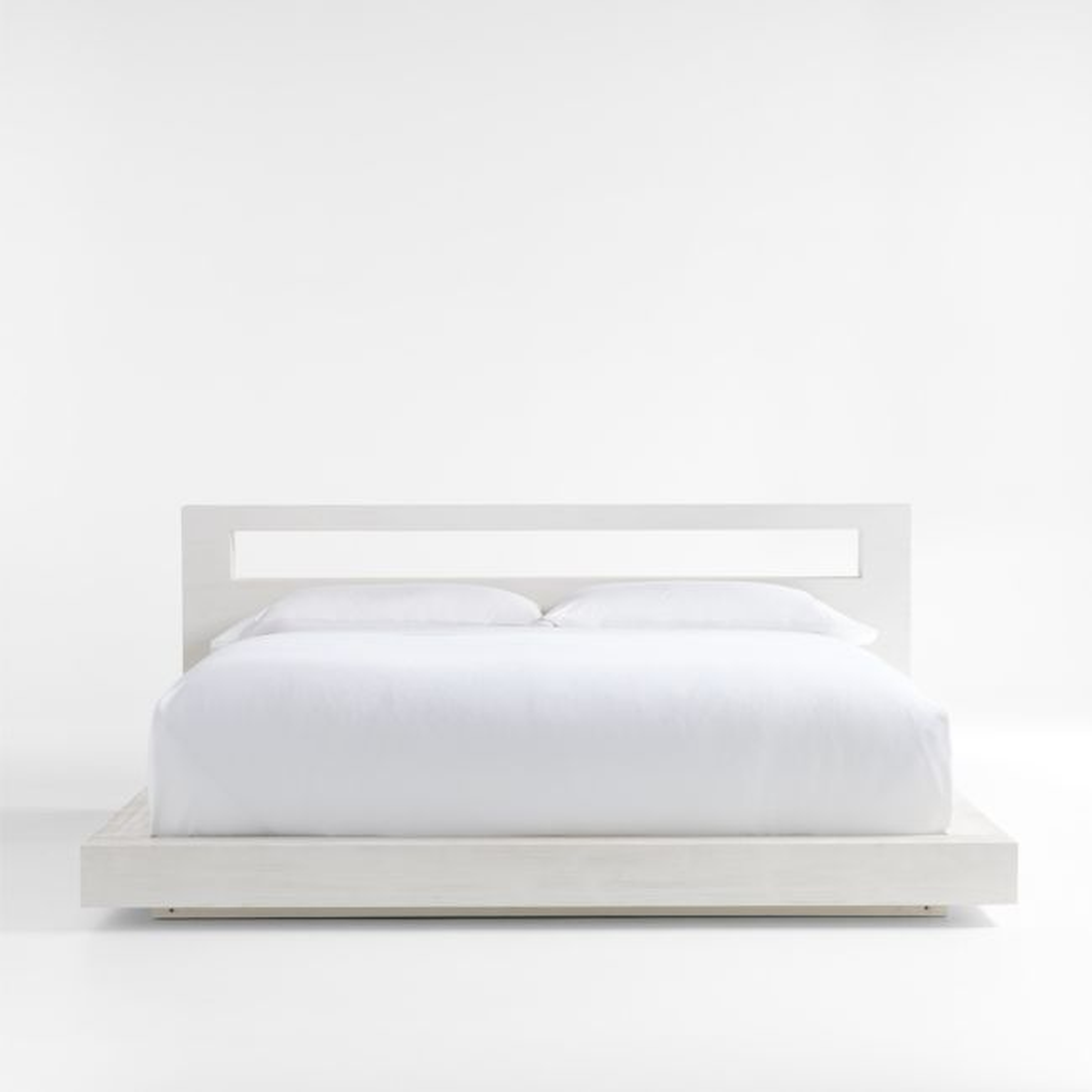 Adia White Wood Platform King Bed by Leanne Ford - Crate and Barrel