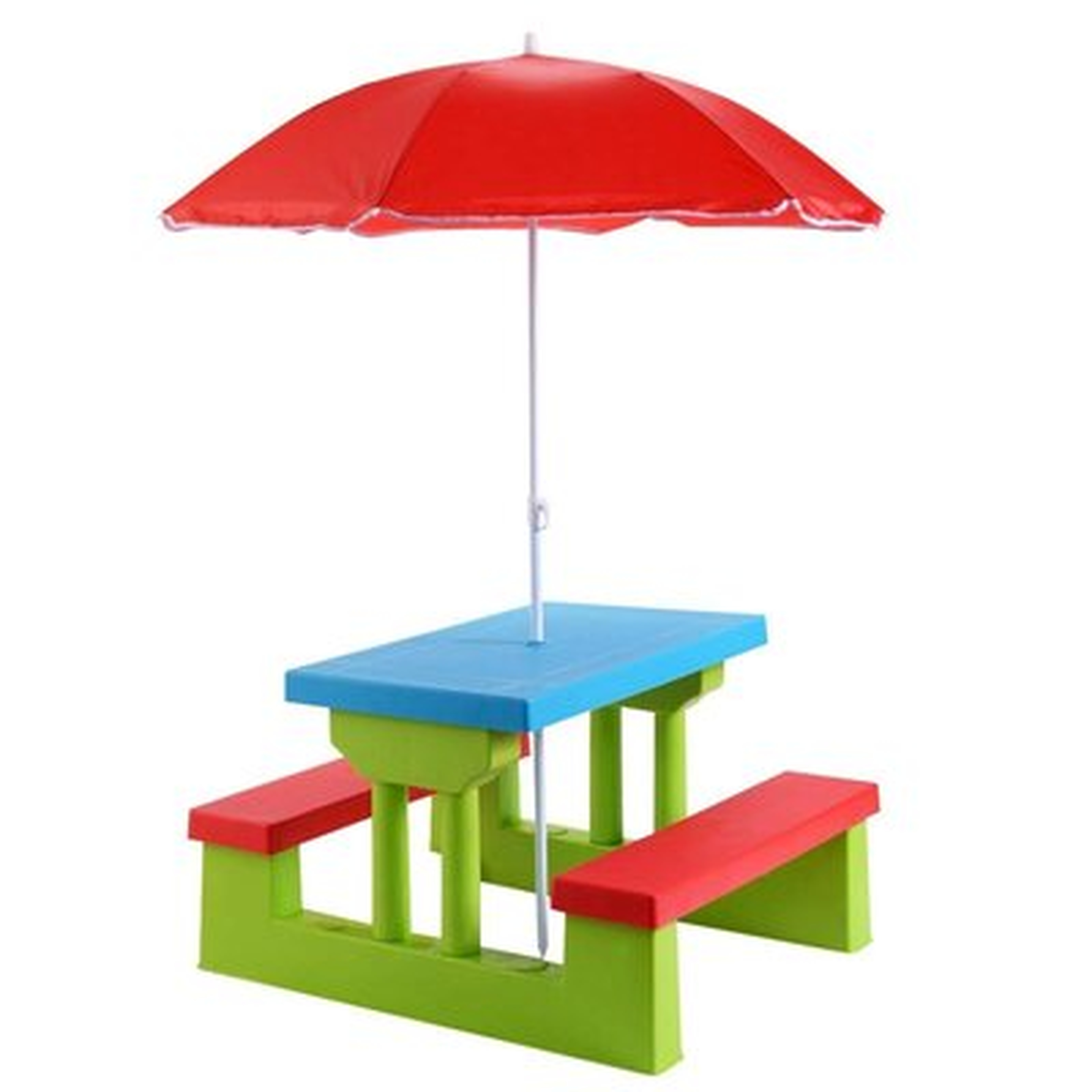 Vivaan Kids Rectangular Outdoor Table and Bench - Wayfair